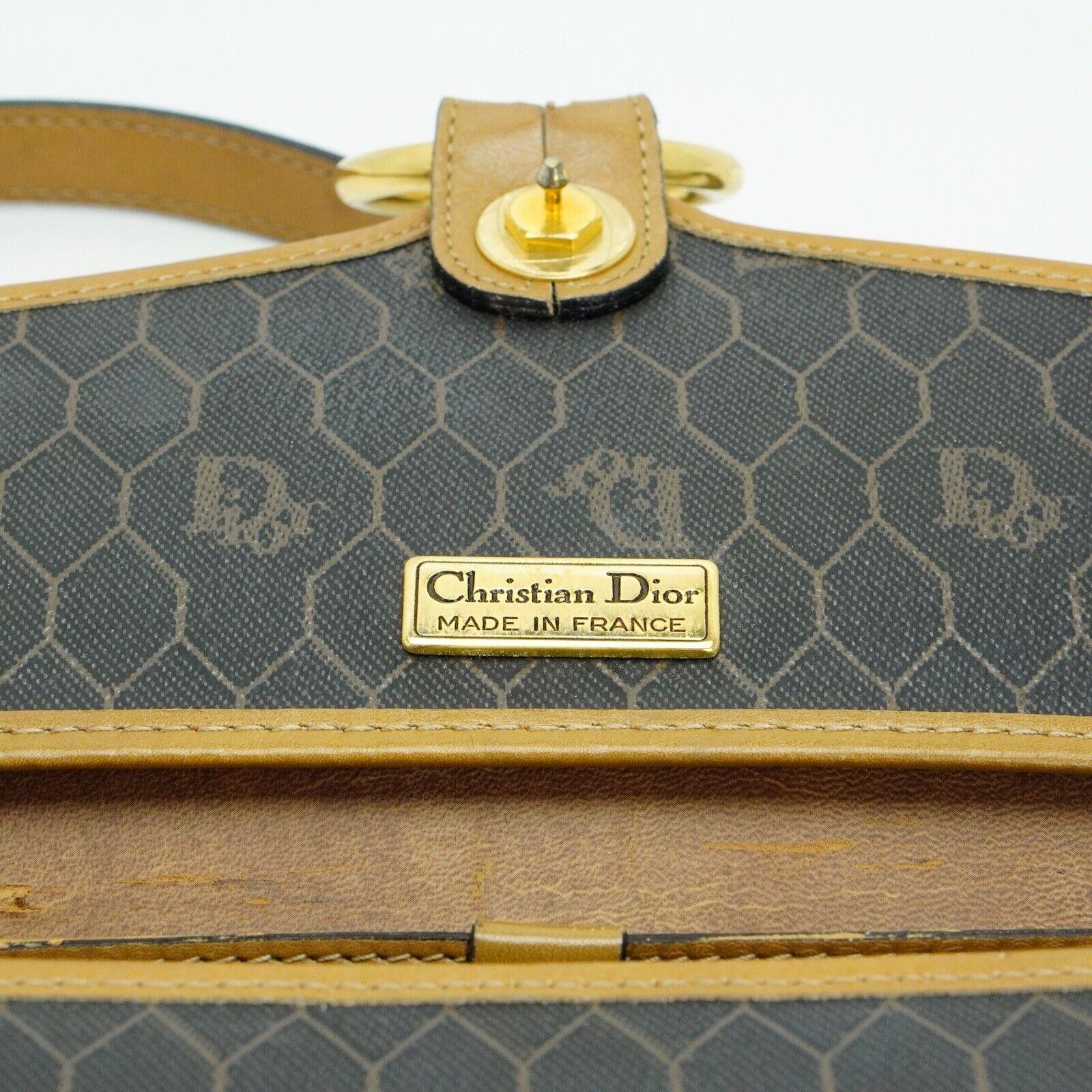Christian Dior Crossbody x Clutch Bag Honeycomb