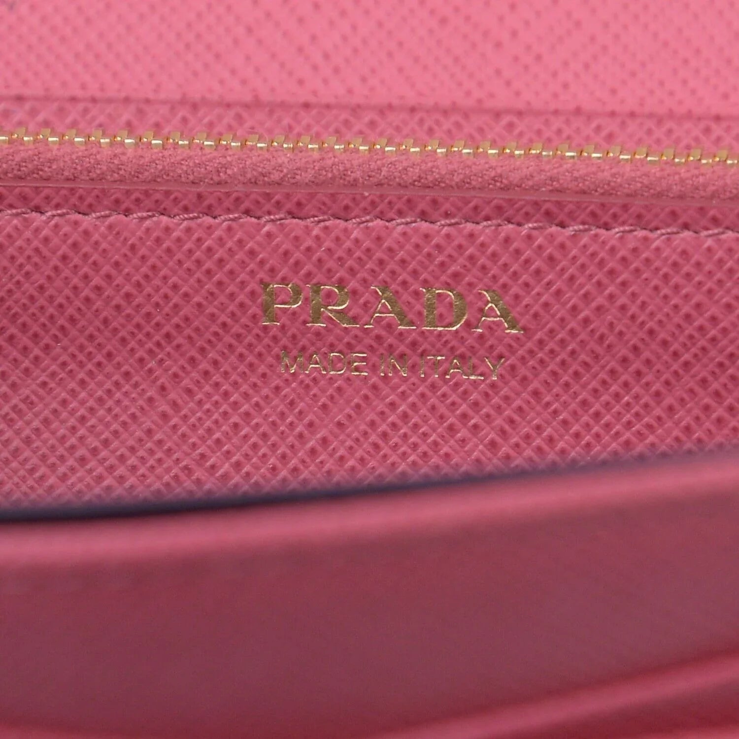 Prada Saffiano Leather Long Wallet and Card Holder Pink