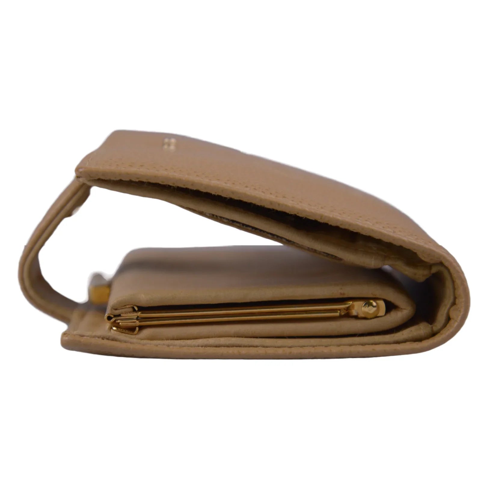 Chanel Caviar CC Timeless Bifold Wallet Beige