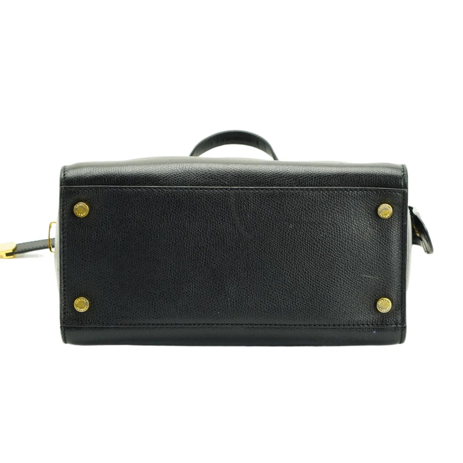 Giorgio Armani Square Leather Bag Black