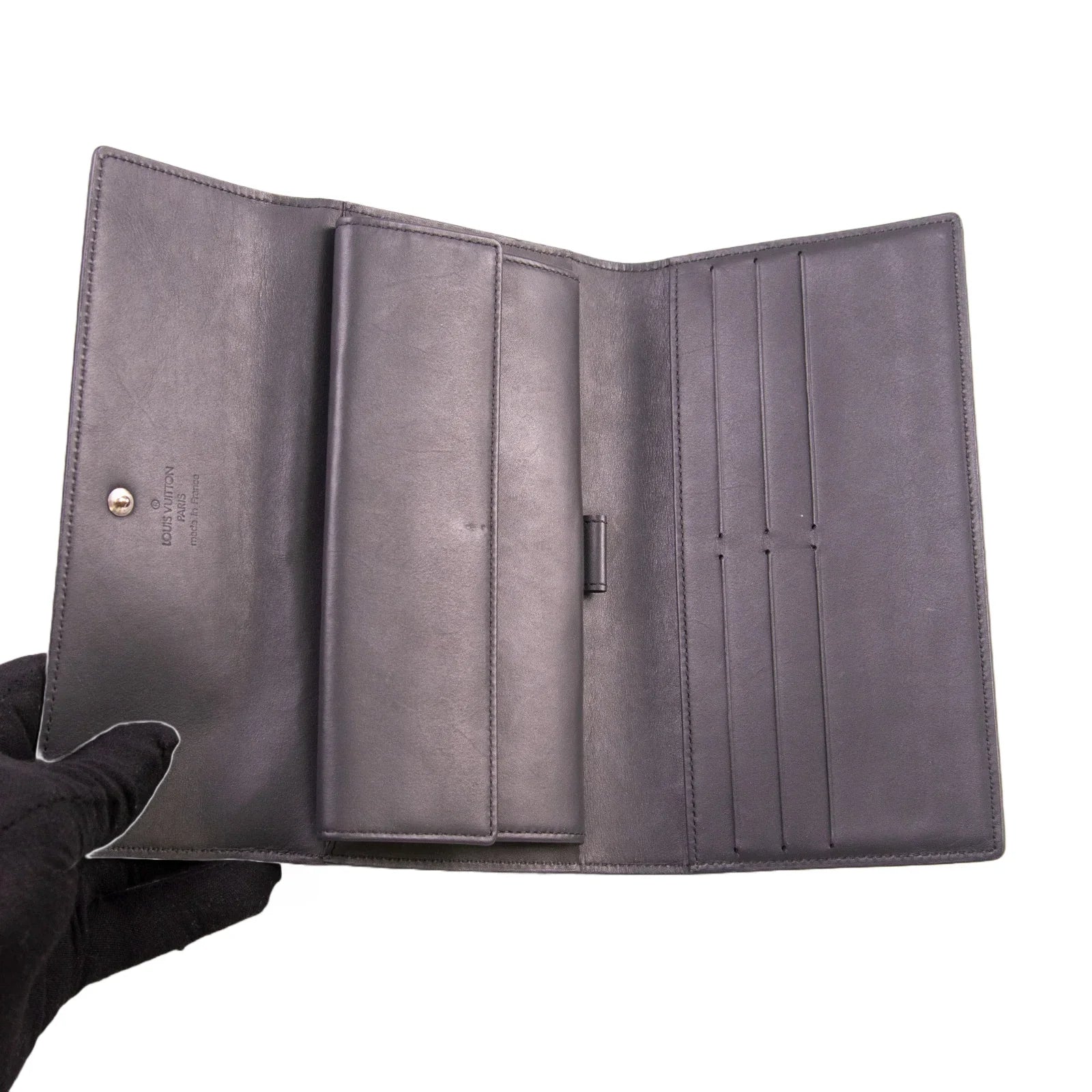 Louis Vuitton Matte Leather Portefeuille International Long Wallet