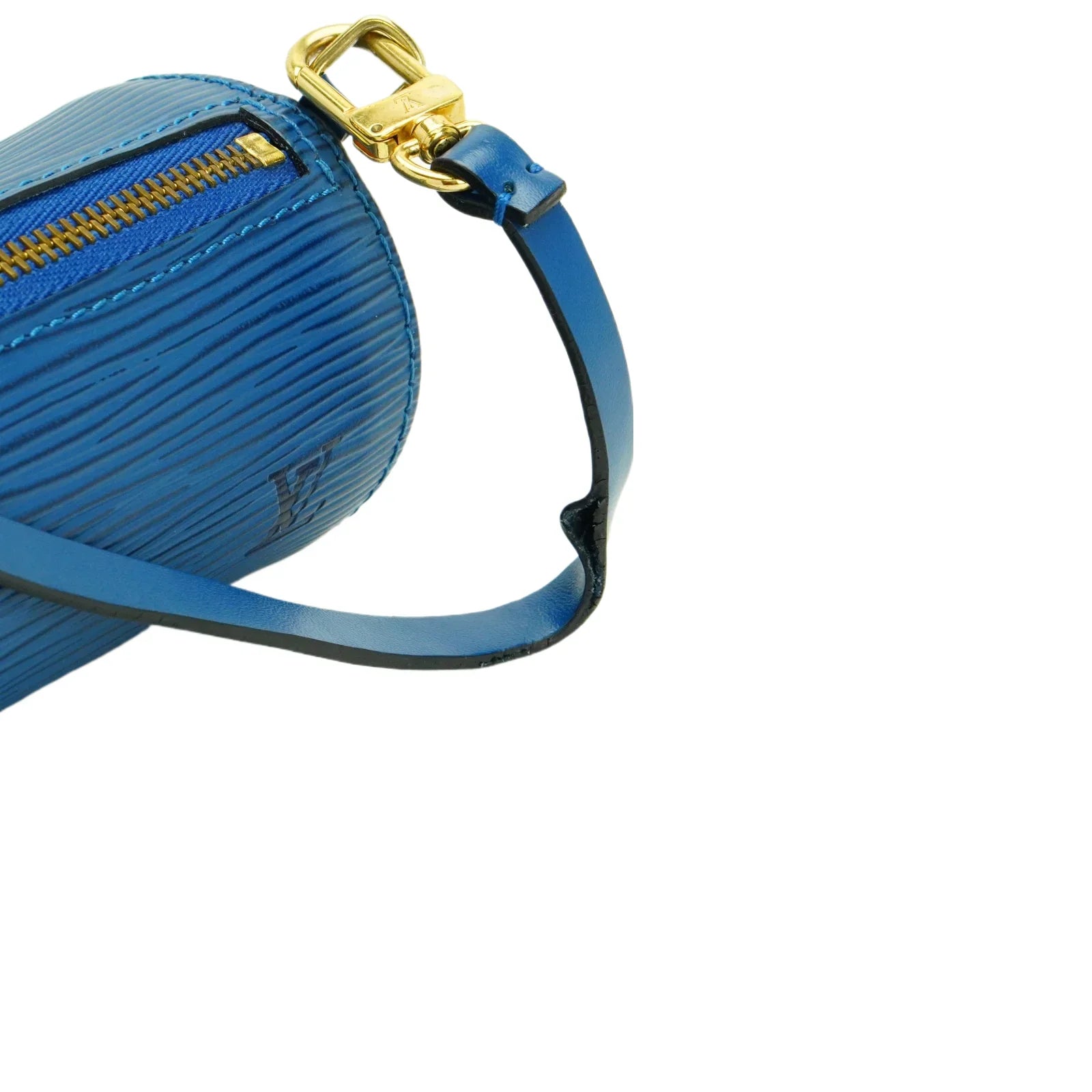 Louis Vuitton Epi Papillon Blue Bag With Pouch