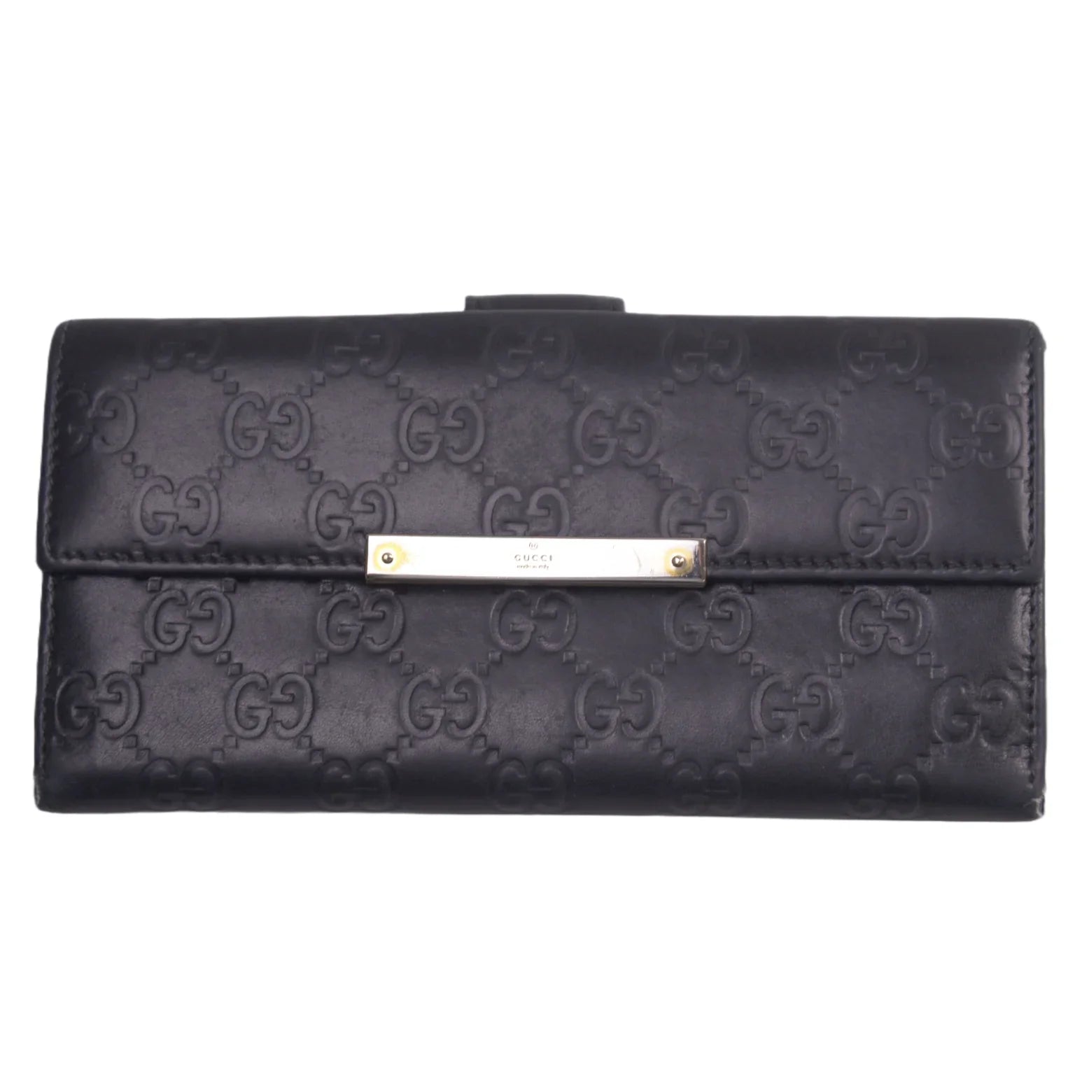 Gucci Black Continental Leather Wallet