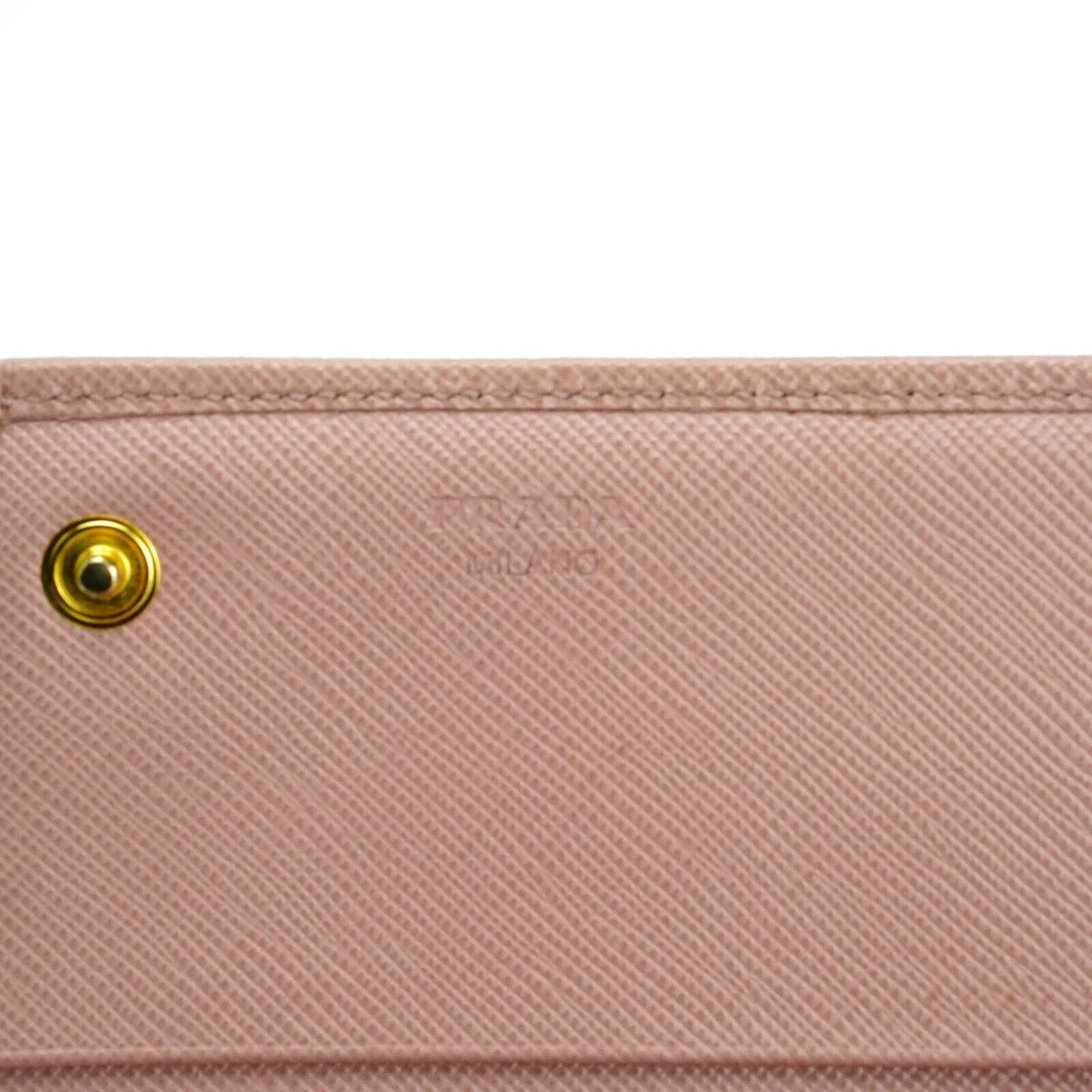 Prada Saffiano Peonia Fiocco Bow Continental Wallet Powder Pink