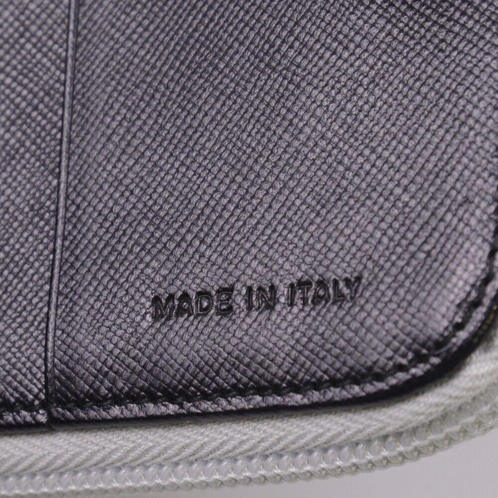 Prada Tessuto Nylon Zip Fold Wallet Grey