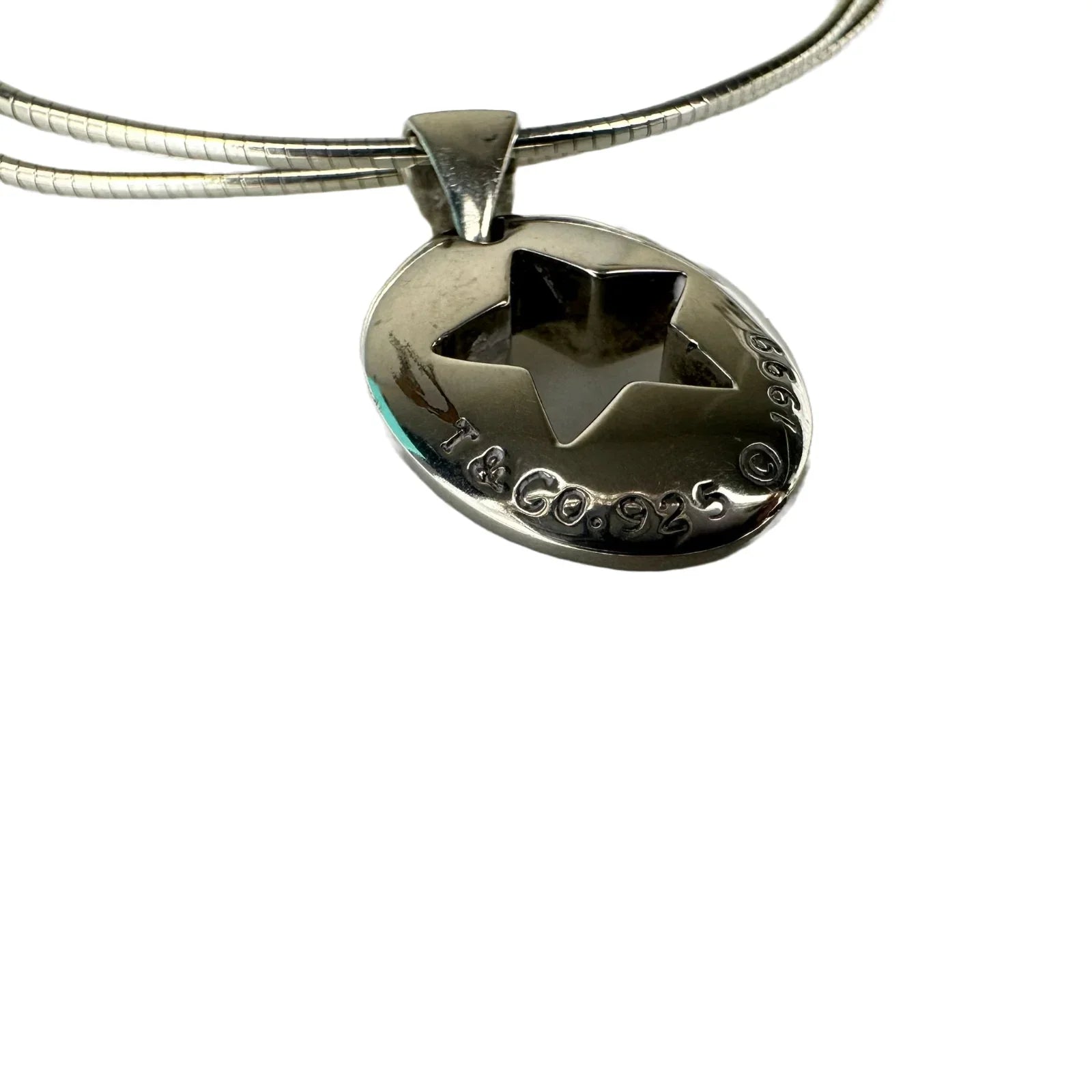 Tiffany & Co. Stencil Star Necklace Pendant Sterling Silver