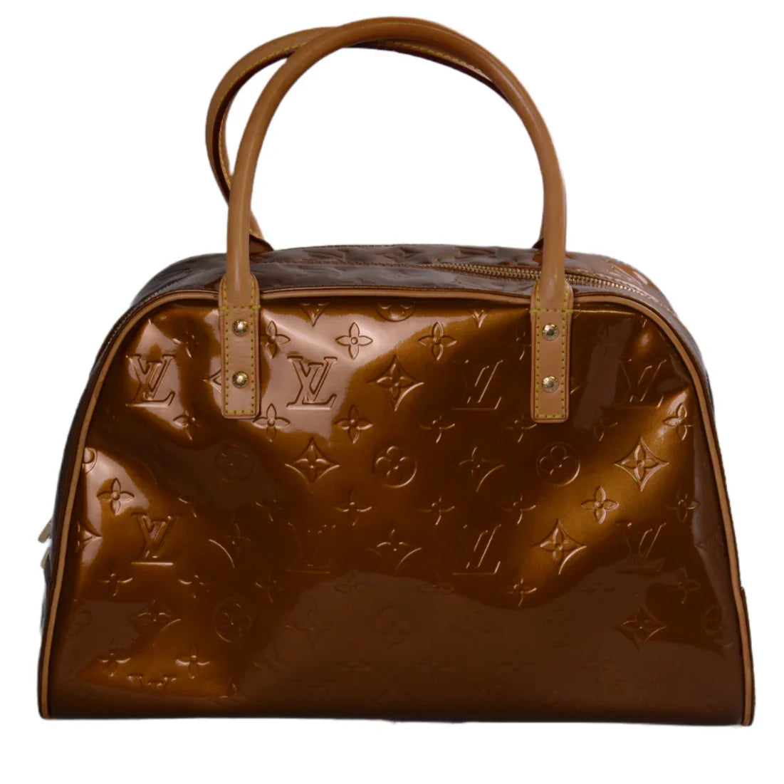Louis Vuitton Monogram Vernis Tompkins Bag, Square, Bronze
