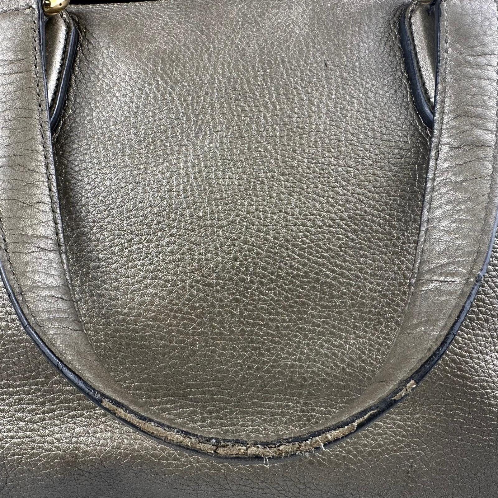 Gucci Interlocking GG Soho Working Tote Bag, Metallic Champagne