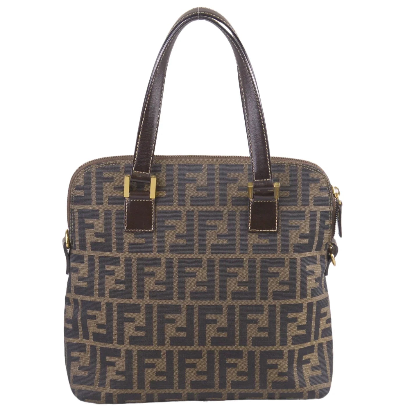 Fendi FF Zucca Monogram Handbag Tobacco