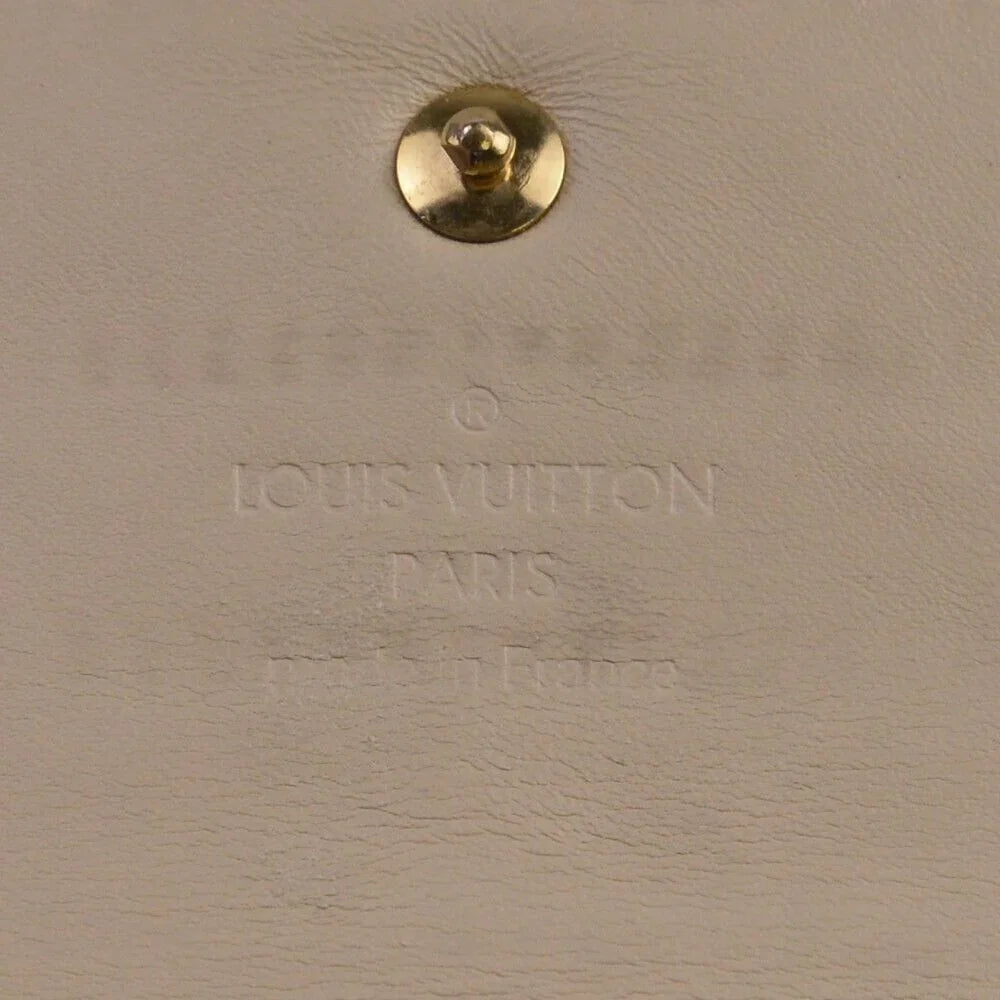 Louis Vuitton Vernis Beige Patent Monogram Continental Wallet