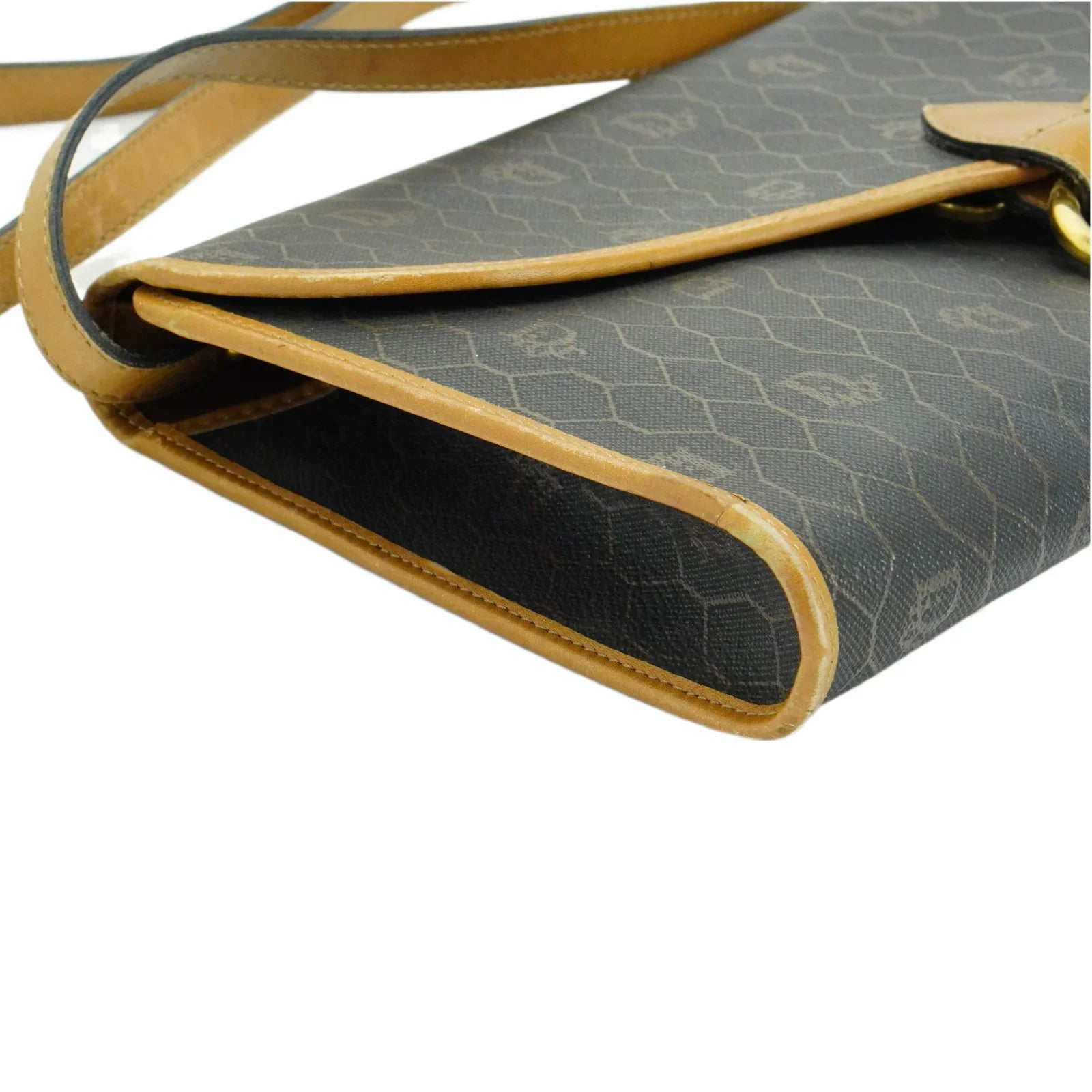 Christian Dior Crossbody x Clutch Bag Honeycomb