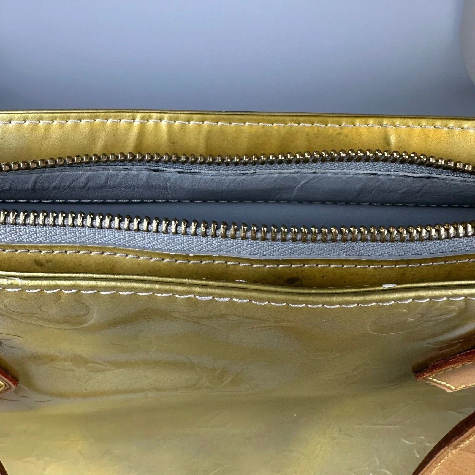 Louis Vuitton Monogram Vernis Houston Tote Bag, Gold and Tan