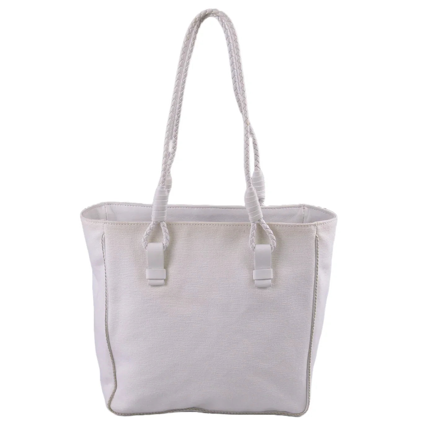 Bottega Veneta Canvas Tote Bag White