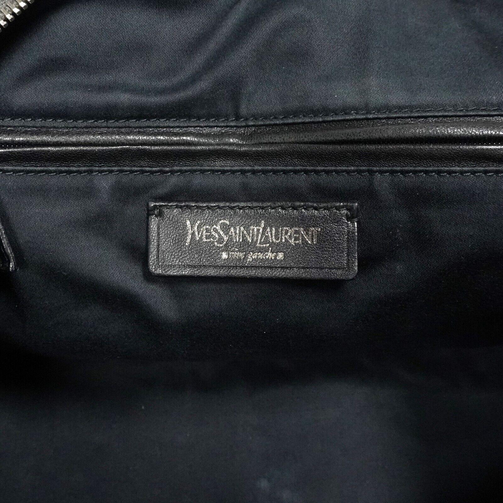 Yves Saint Laurent Easy Patent Leather Boston Bag Olive