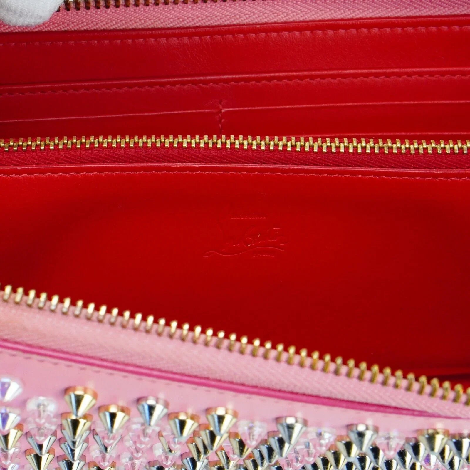 Christian Louboutin Panettone Spike Long Wallet Pink