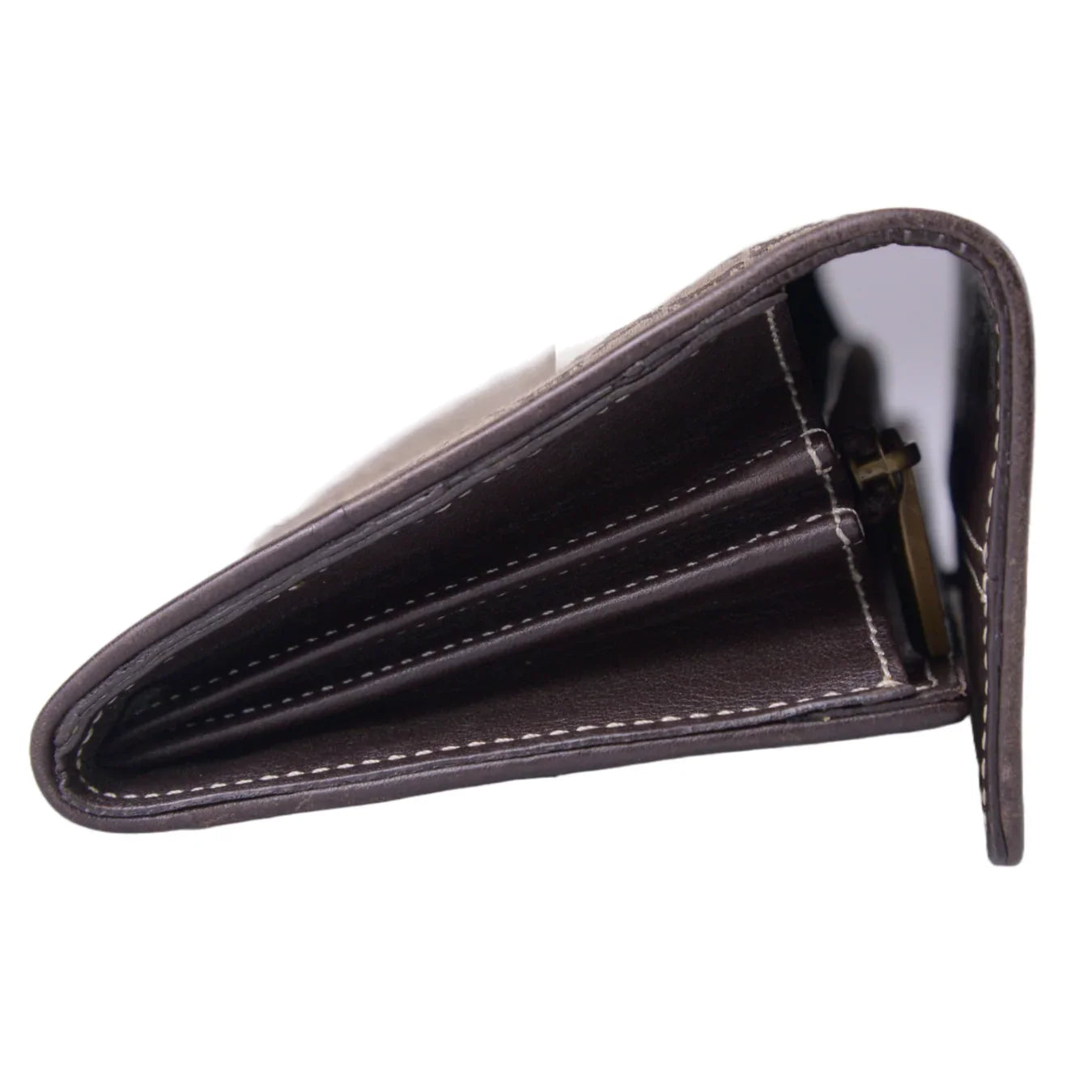 Celine Macadam Monogram Canvas X Leather Long Wallet Brown