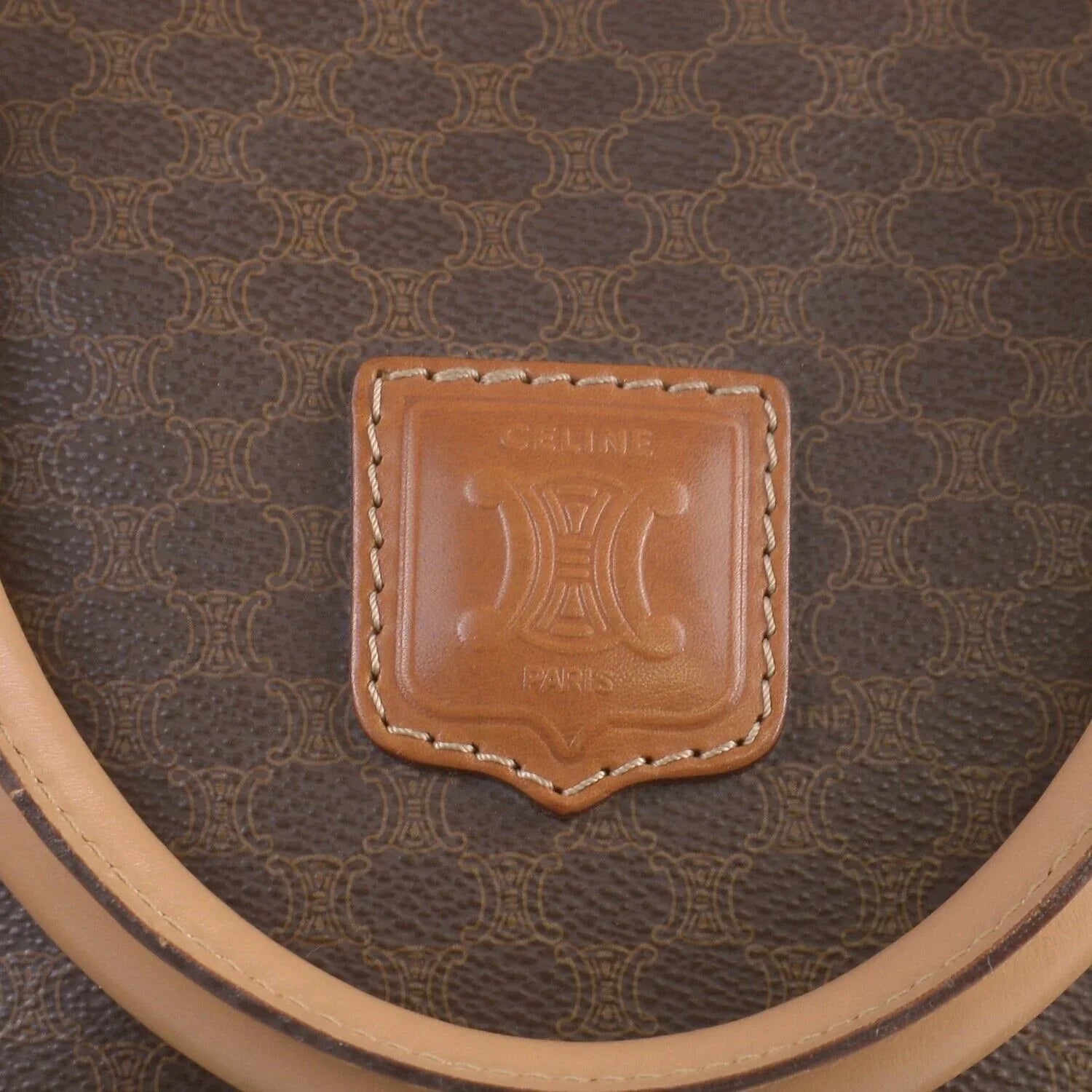 Celine Macadam Travel Boston Bag Brown