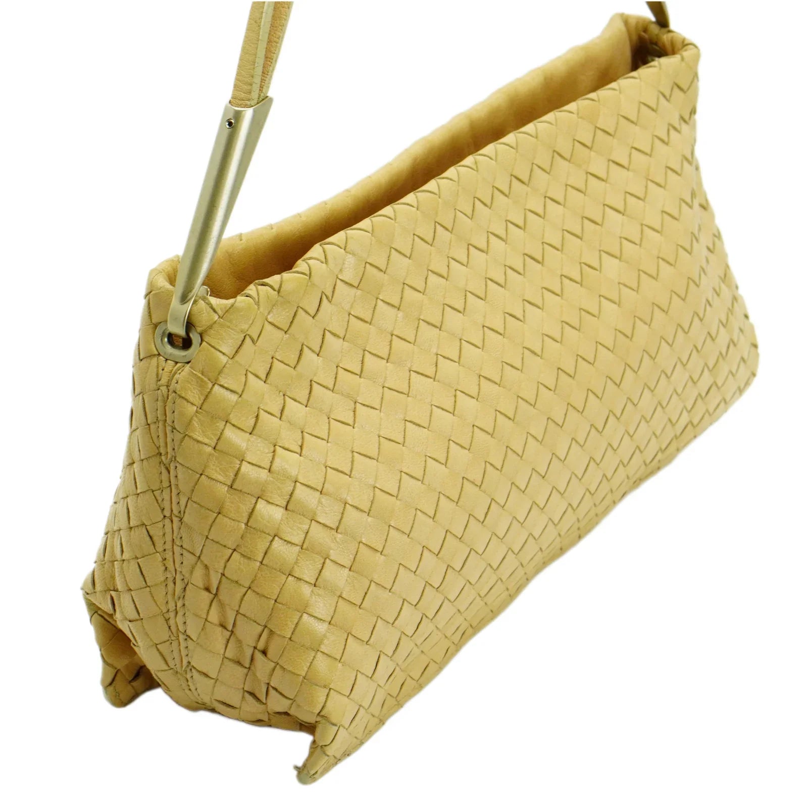 Bottega Veneta Intrecciato Leather Shoulder Bag Beige