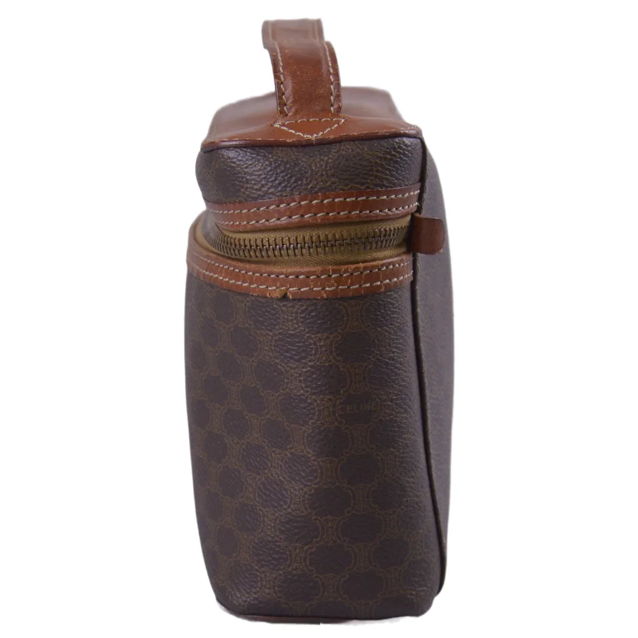 Celine Macadam Monogram Vanity Bag Brown