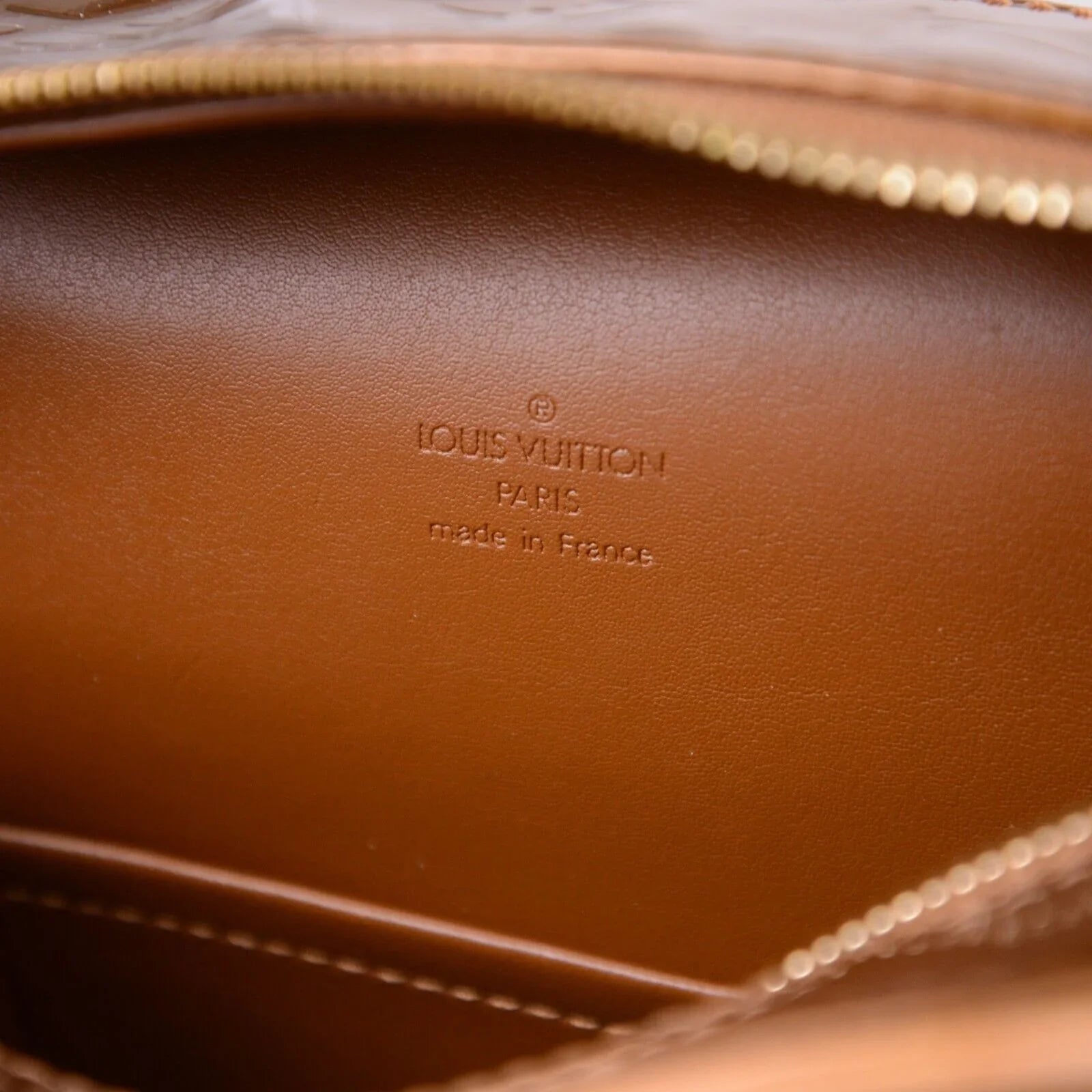 Louis Vuitton Monogram Vernis Tompkins Bag, Square, Bronze