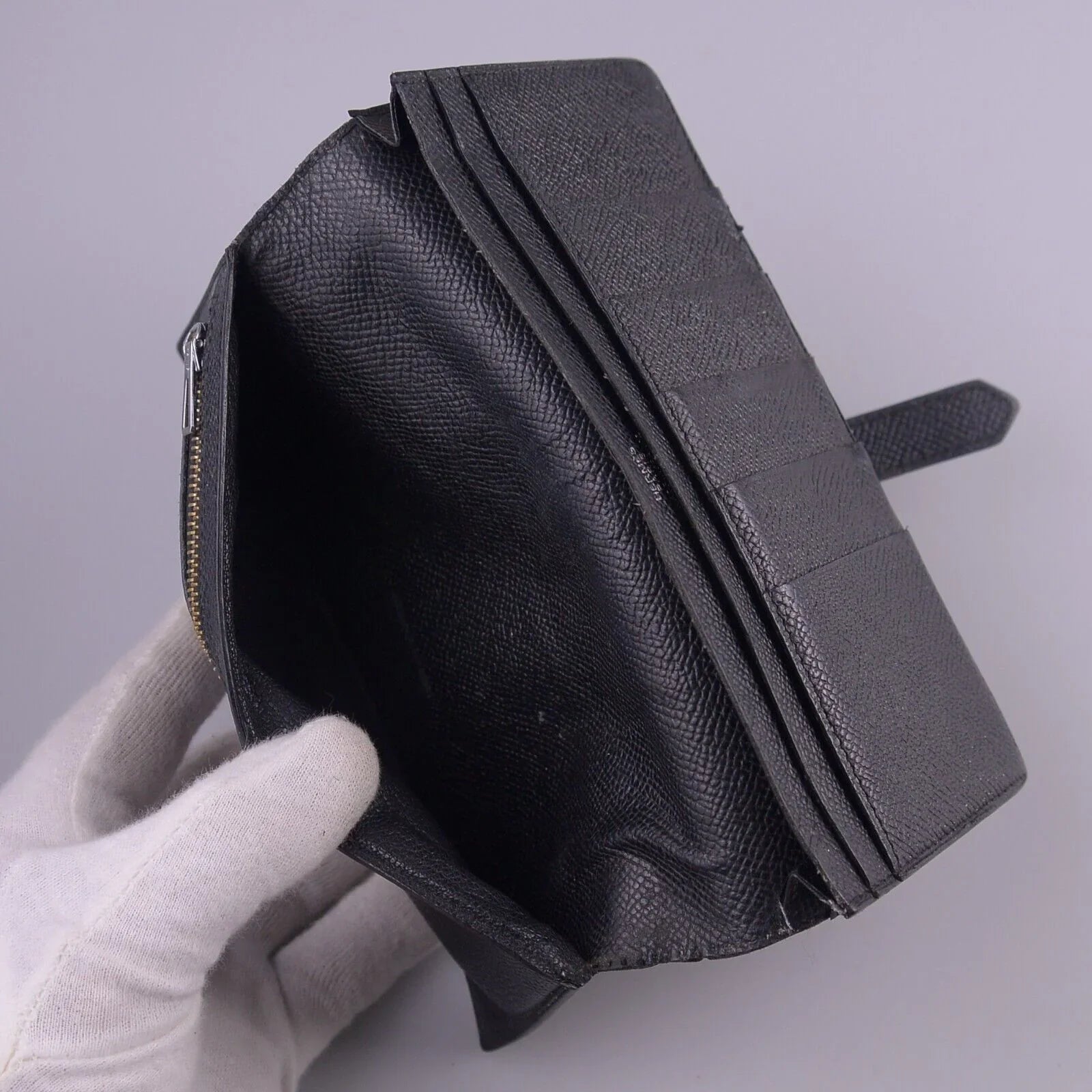 Hermes Bearn Gusset Long Wallet Black