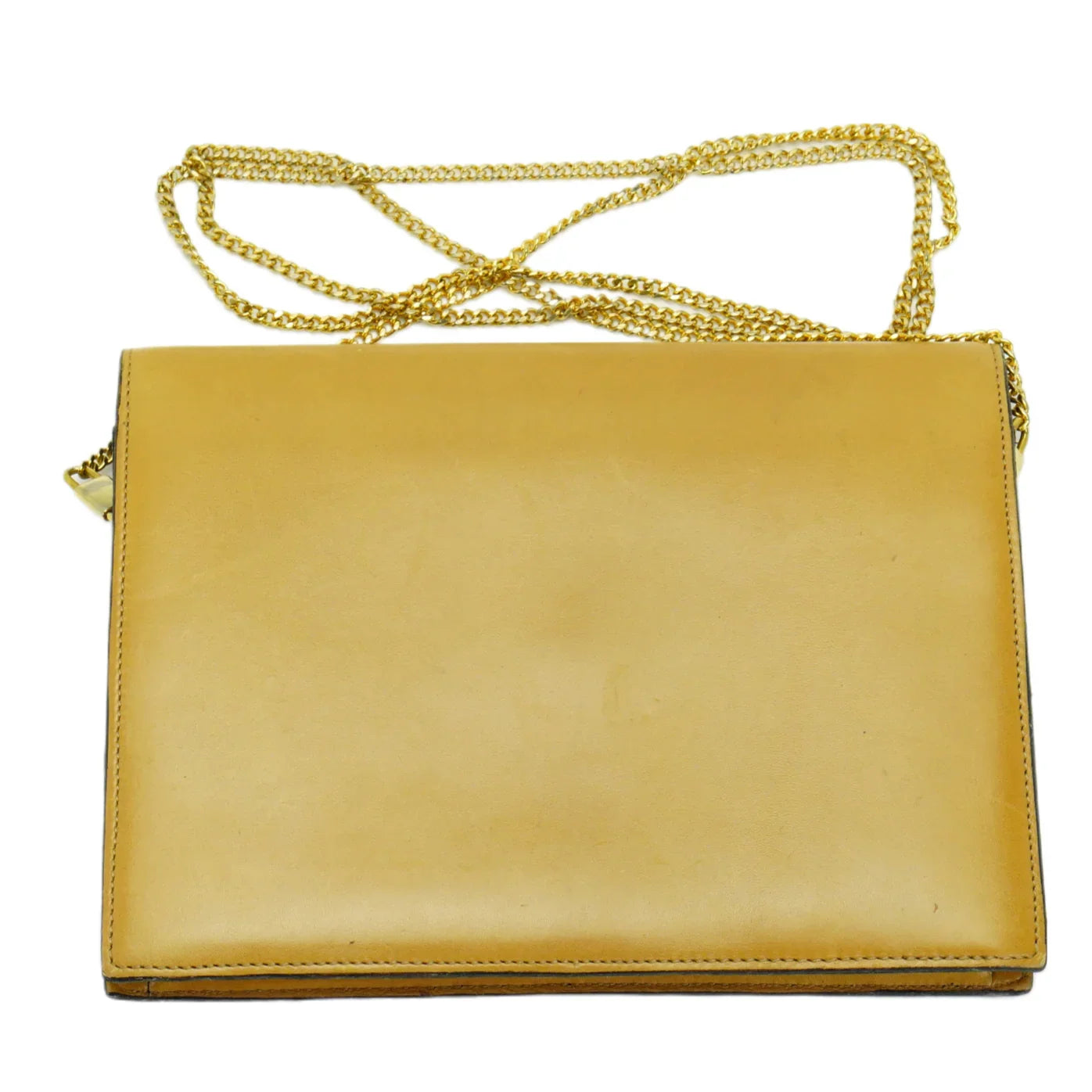 Christian Dior Leather Chain Box Bag Beige