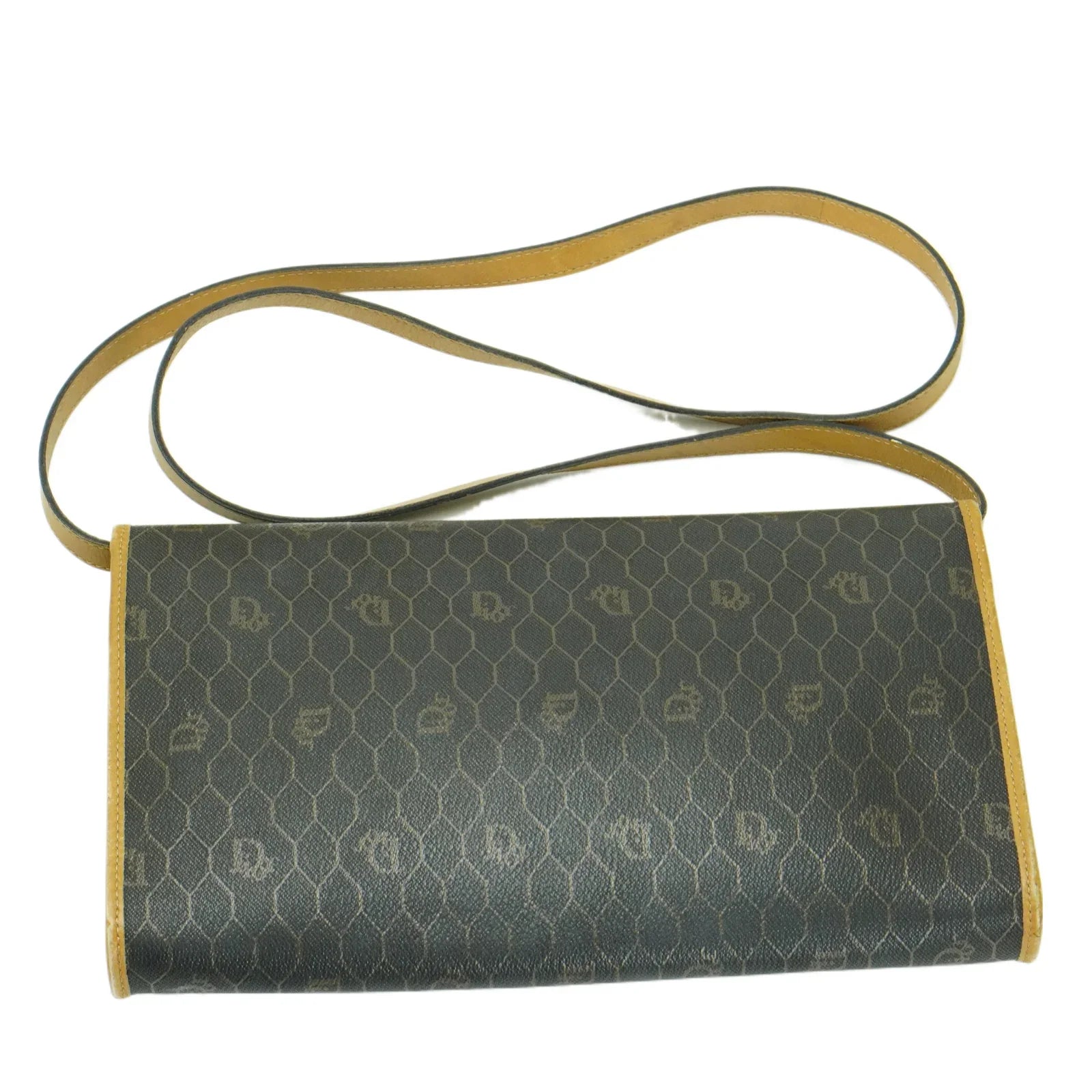 Christian Dior Crossbody x Clutch Bag Honeycomb