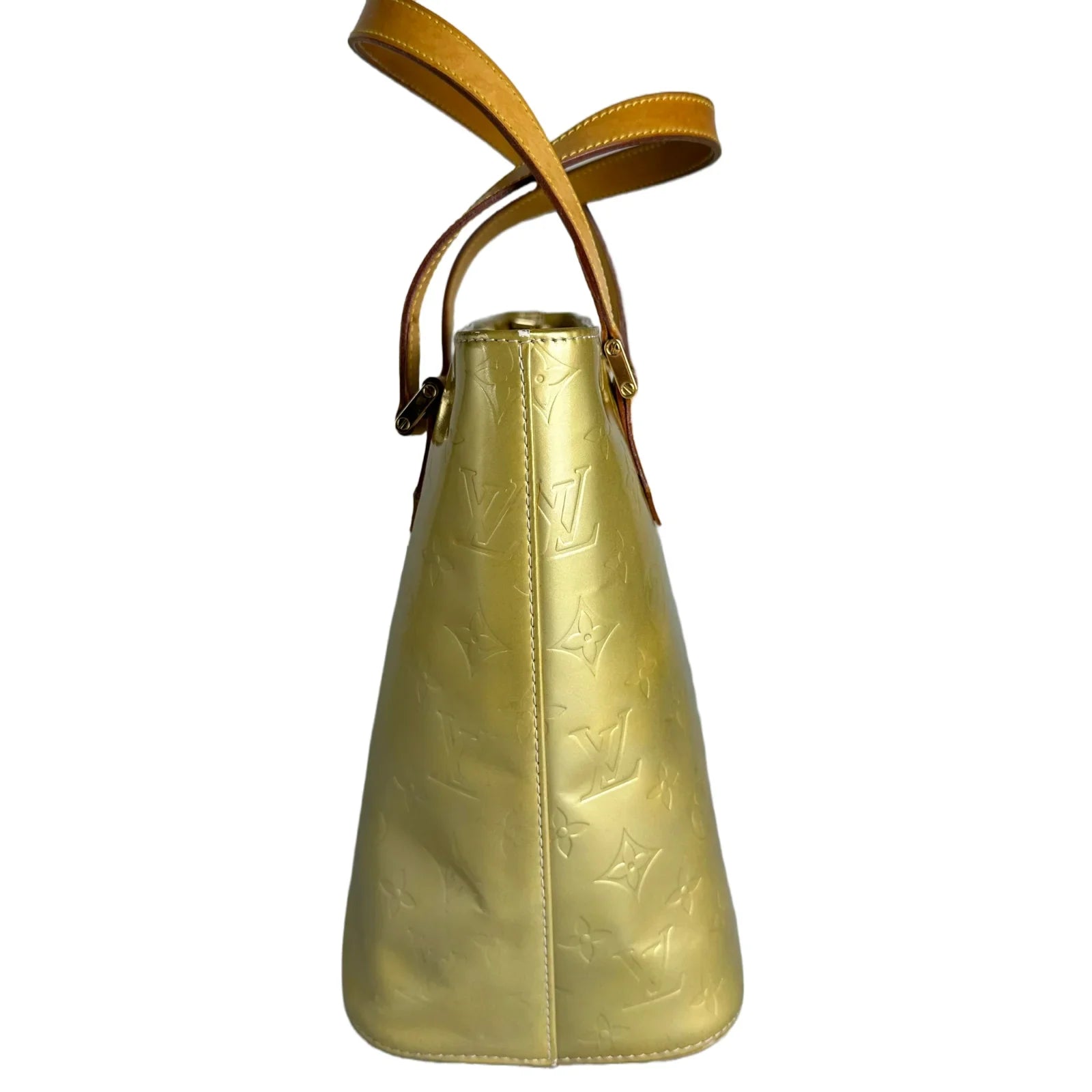 Louis Vuitton Monogram Vernis Houston Tote Bag, Gold and Tan