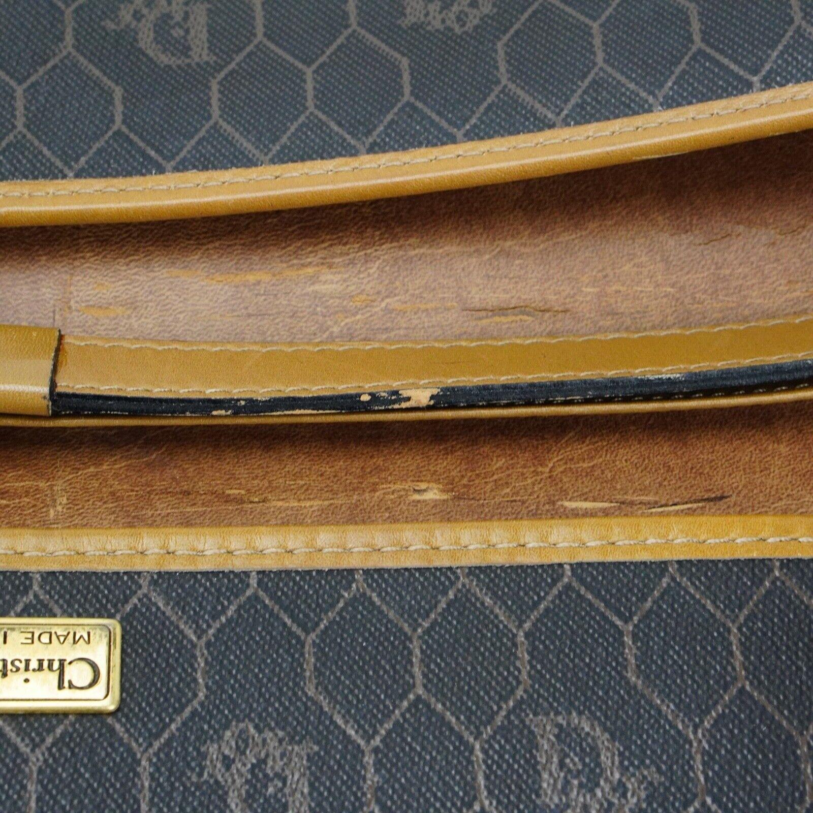 Christian Dior Crossbody x Clutch Bag Honeycomb