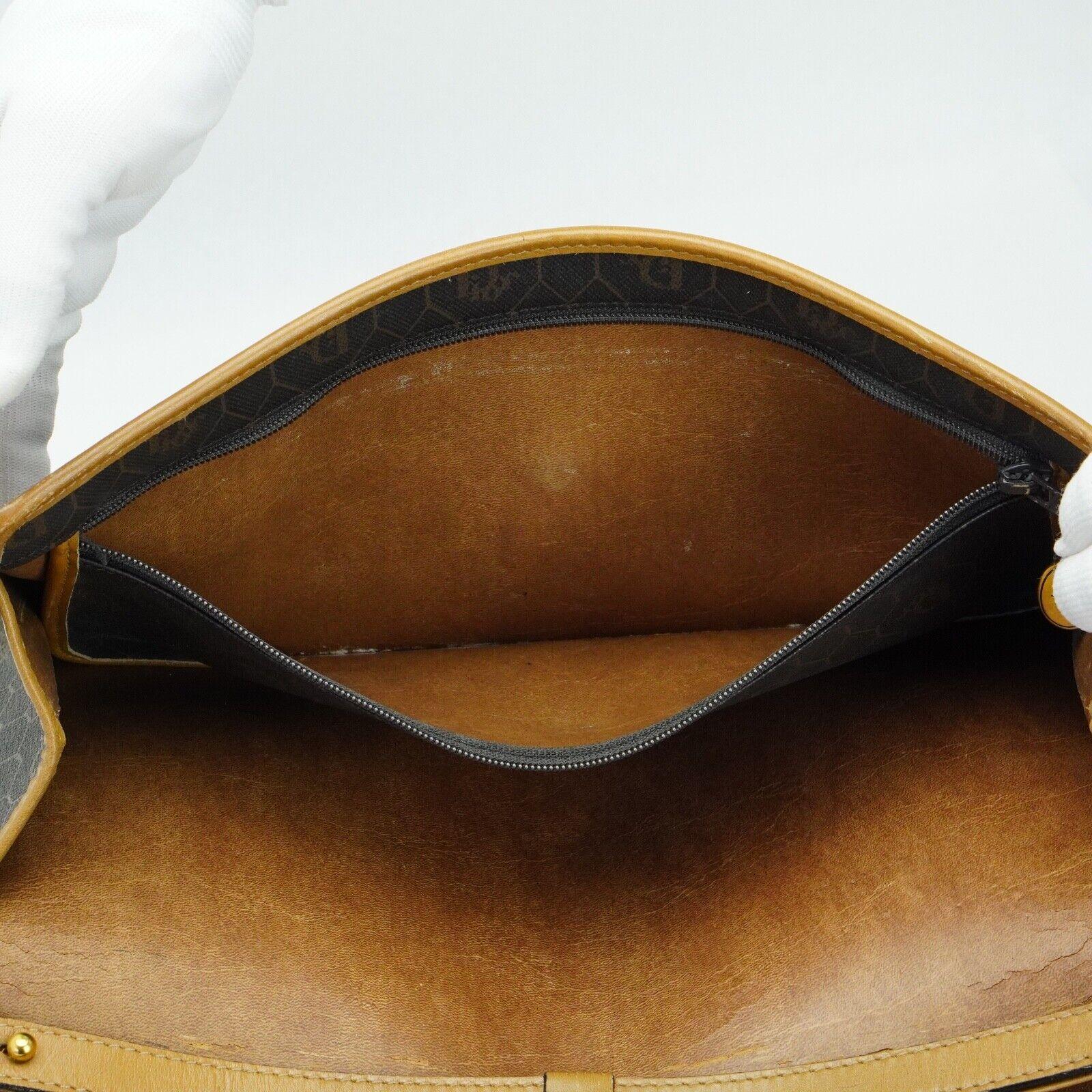 Christian Dior Crossbody x Clutch Bag Honeycomb