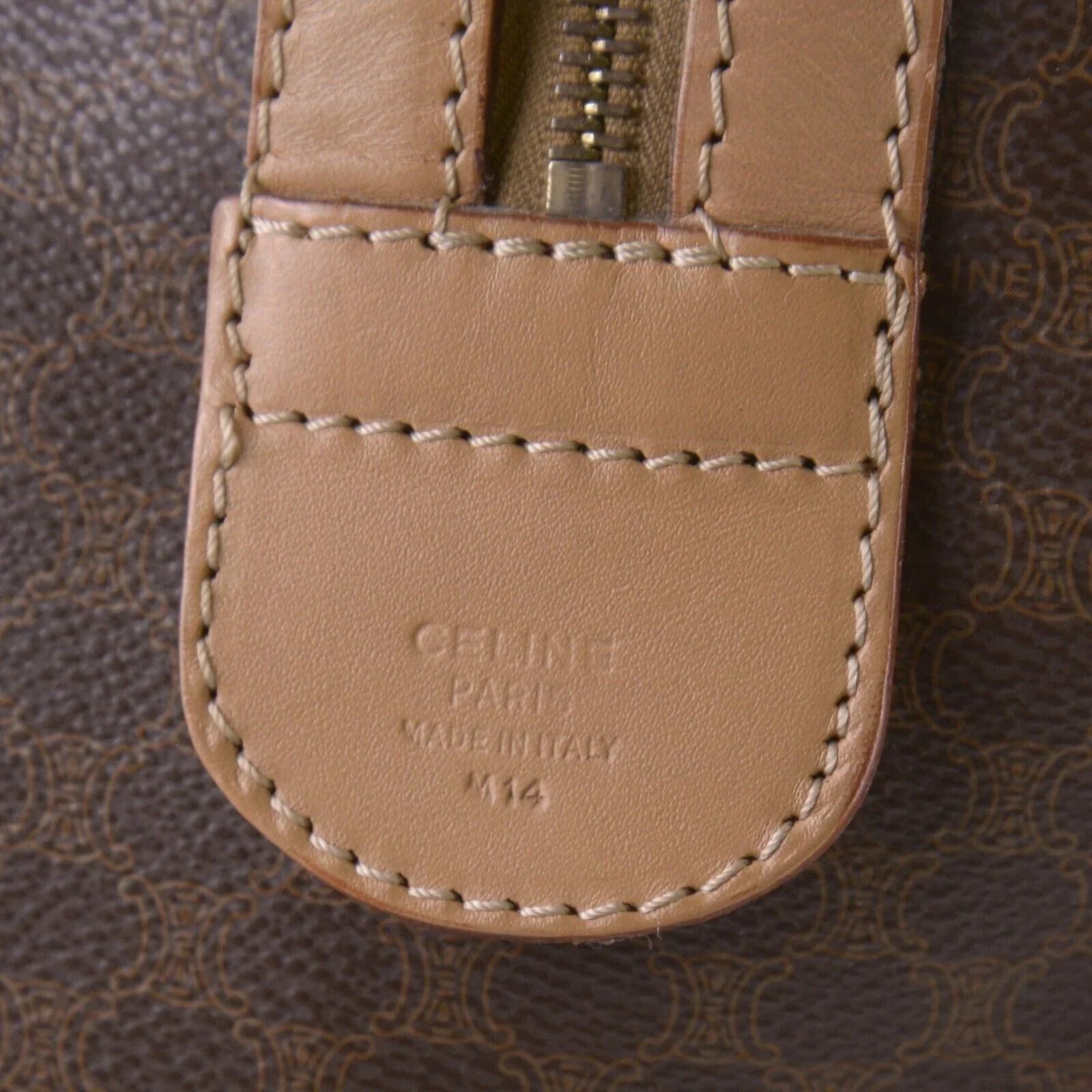 Celine Macadam Travel Boston Bag Brown