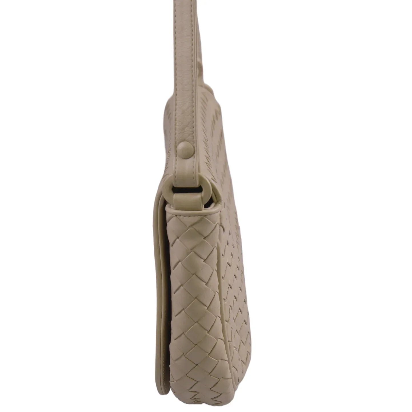 Bottega Veneta Intrecciato Nappa Shoulder Bag Leather Ivory