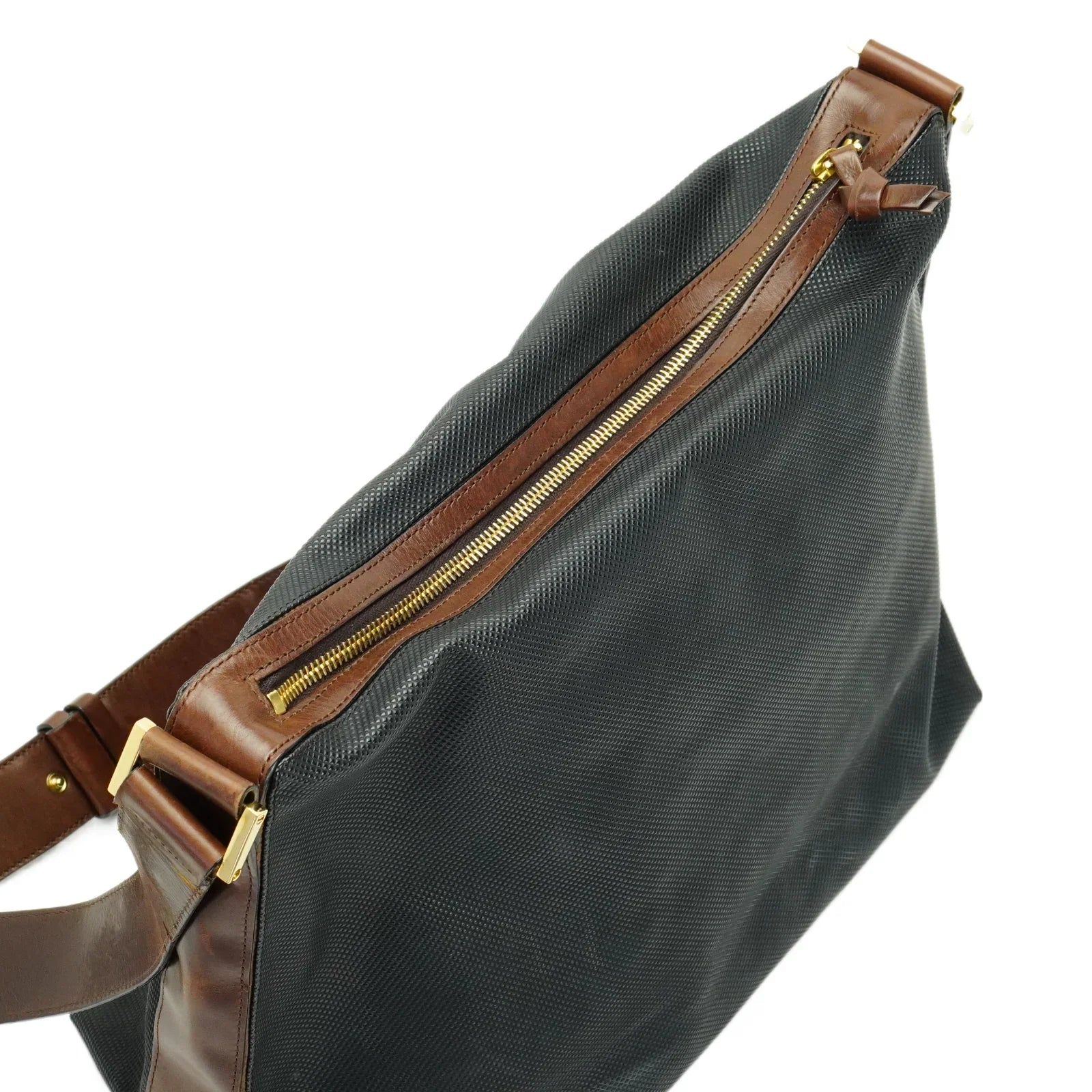 Bottega Veneta Canvas Shoulder Bag Black