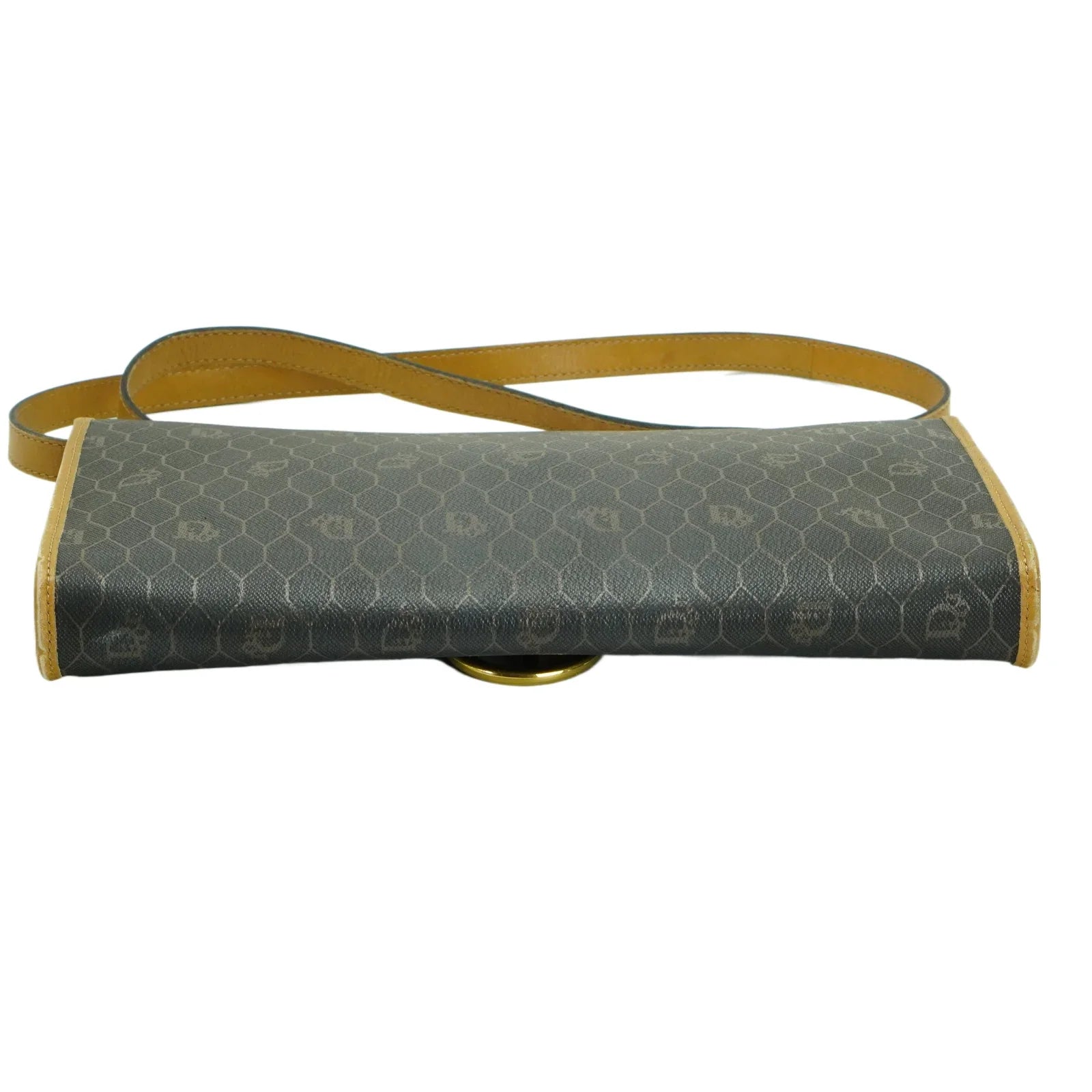 Christian Dior Crossbody x Clutch Bag Honeycomb