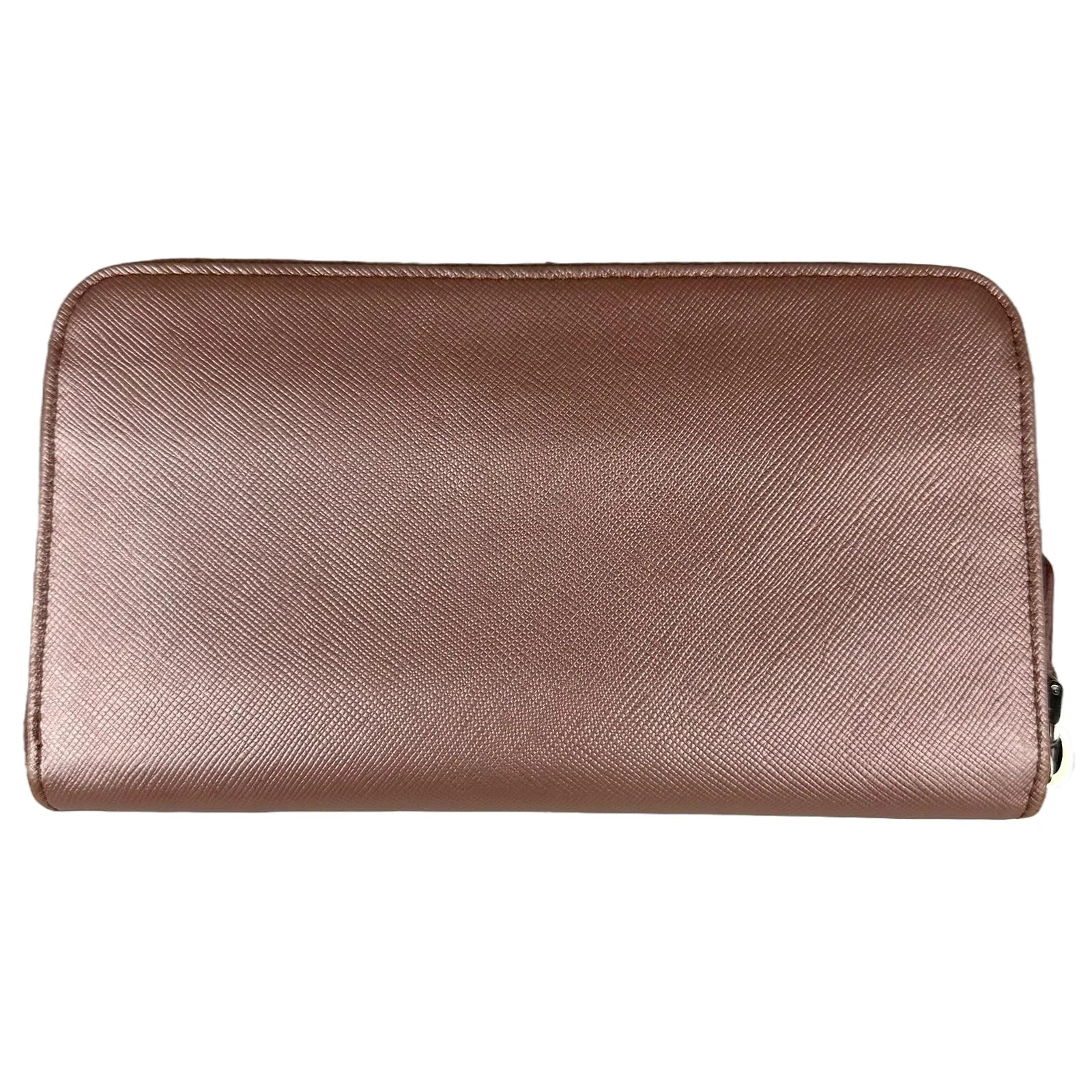 Prada Saffiano Zipped Wallet Portafoglio Lampo Rose Gold