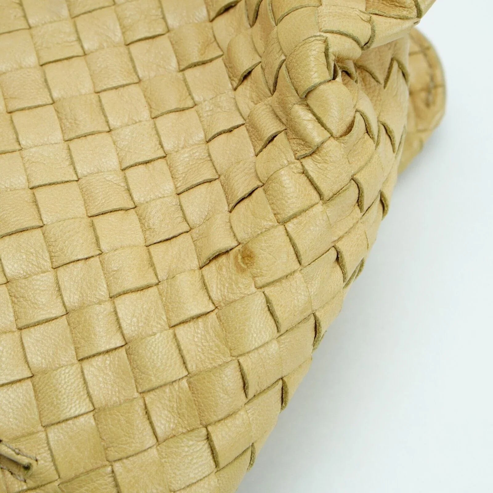 Bottega Veneta Intrecciato Leather Shoulder Bag Beige