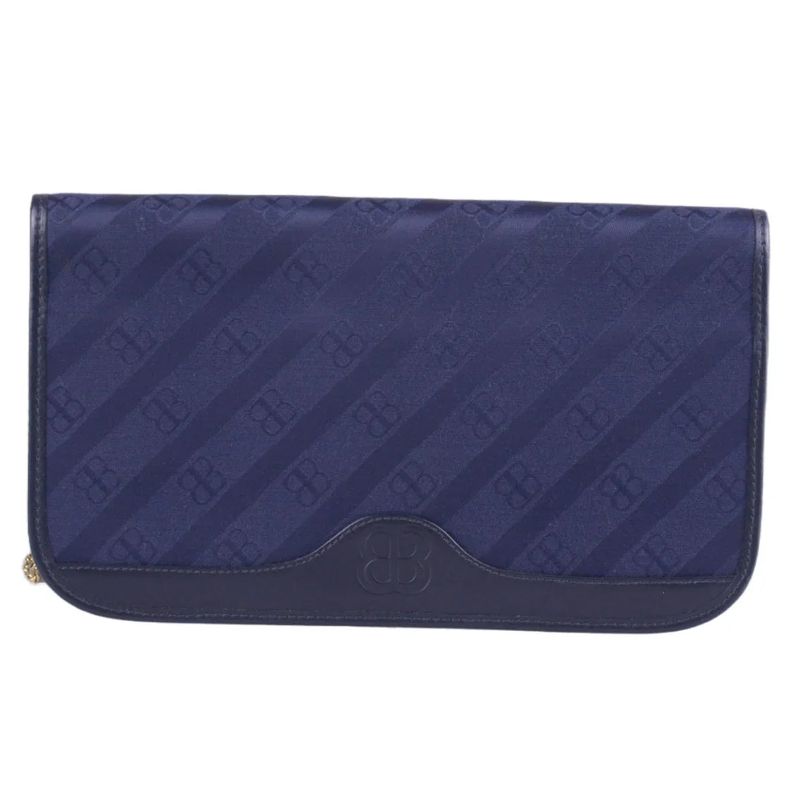 Balenciaga BB Monogram Chain Cloth Crossbody Bag Blue