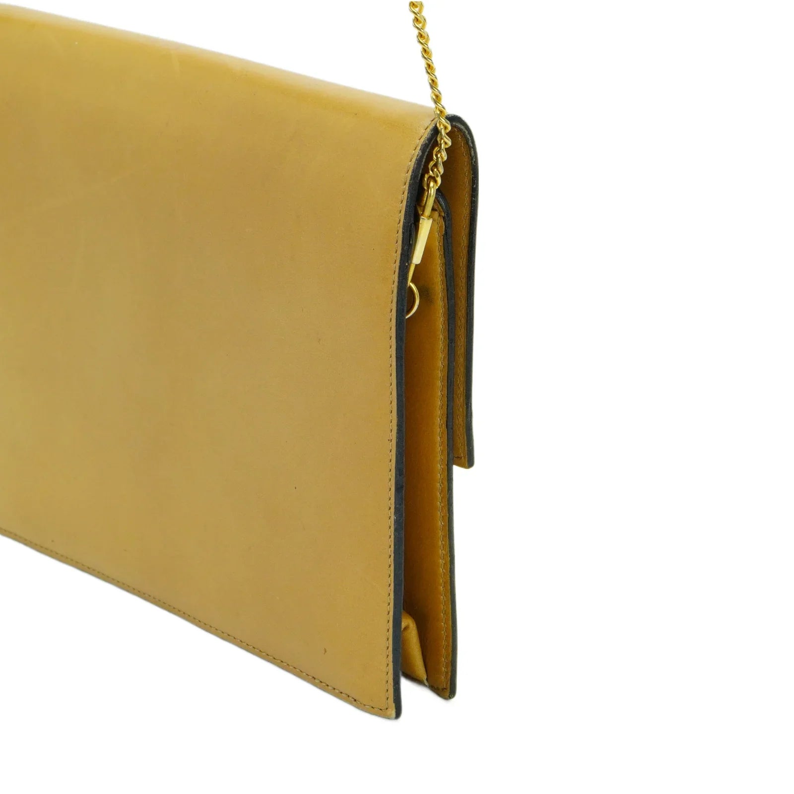 Christian Dior Leather Chain Box Bag Beige