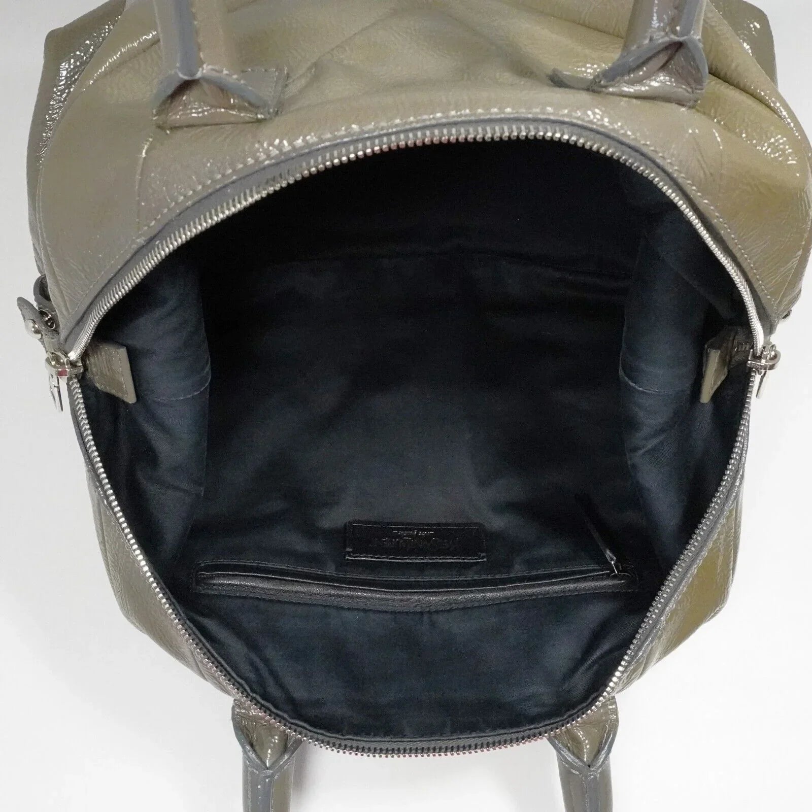 Yves Saint Laurent Easy Patent Leather Boston Bag Olive