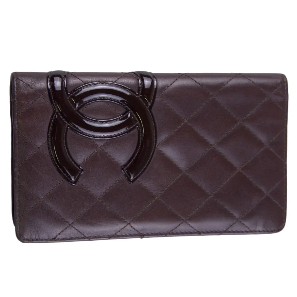 Chanel Ligne Cambon Yen Long Wallet Brown