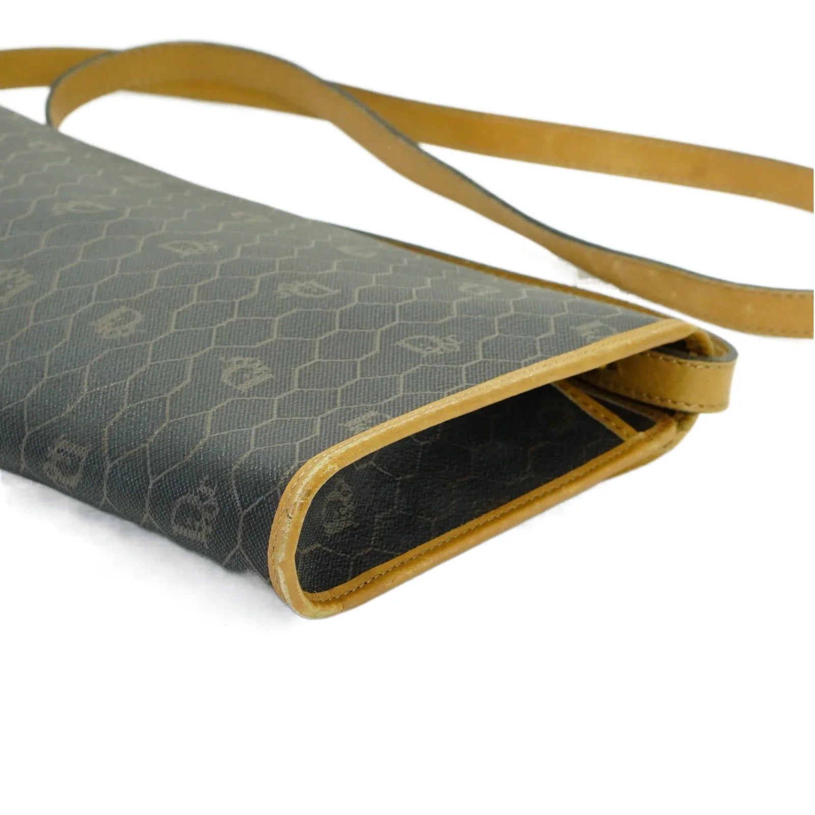 Christian Dior Crossbody x Clutch Bag Honeycomb