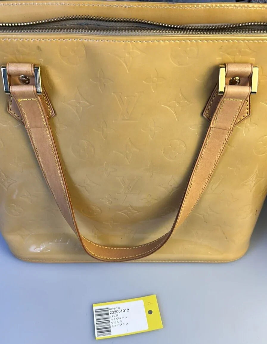 Louis Vuitton Vernis Houston Tote Bag Yellow