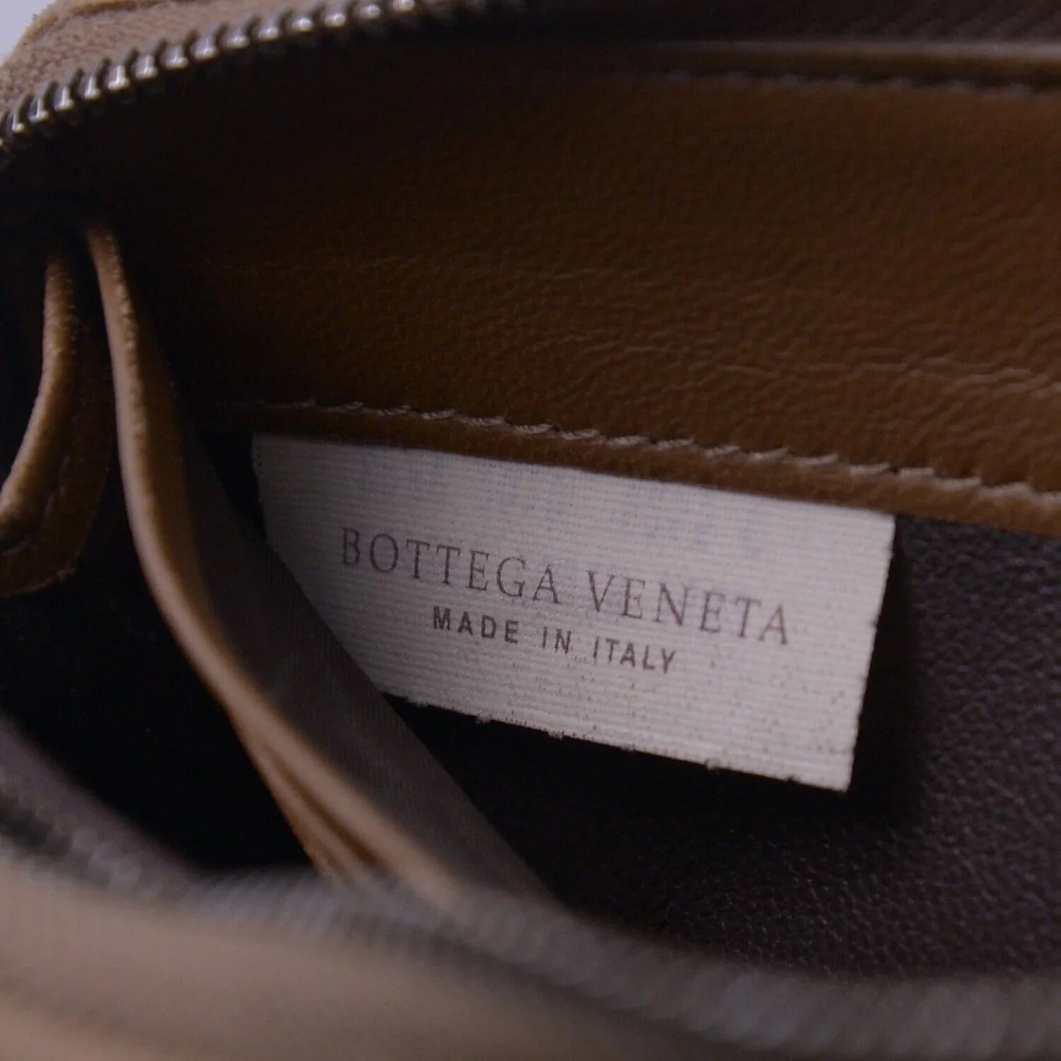 Bottega Veneta Intrecciato L-Shaped Long Wallet, Brown