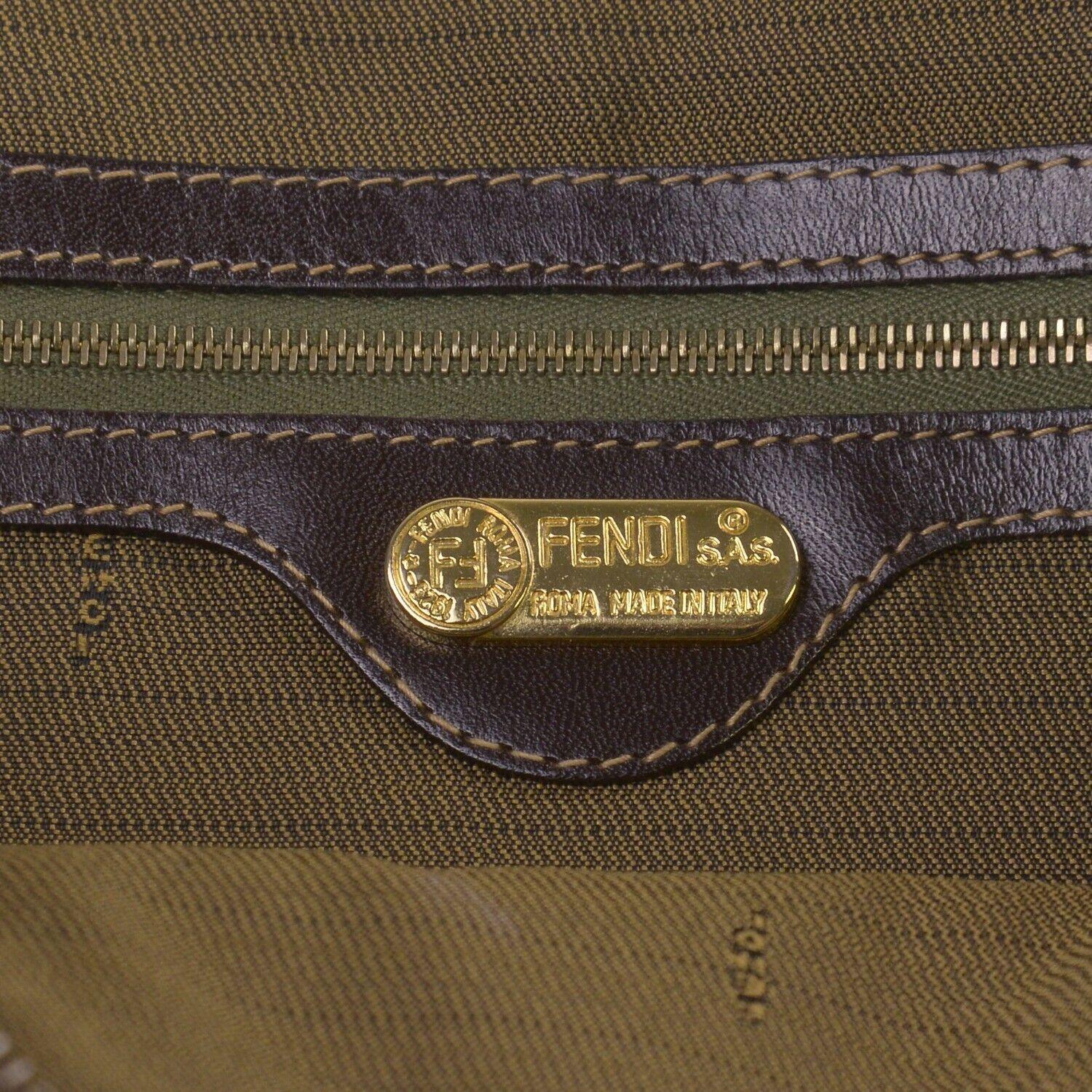Fendi FF Zucca Monogram Handbag Tobacco