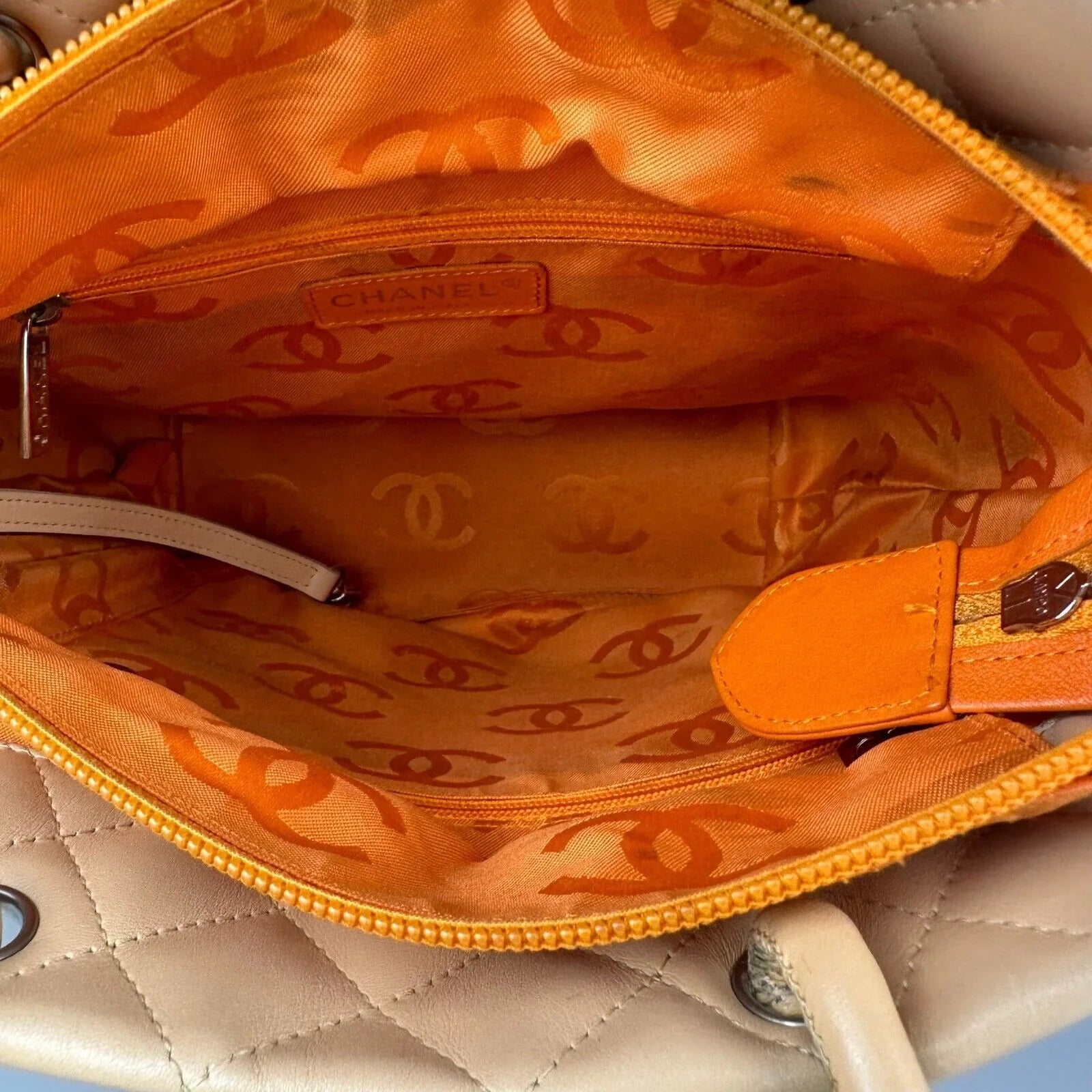 Chanel Ligne Cambon Tote Bag Mini/Small Beige
