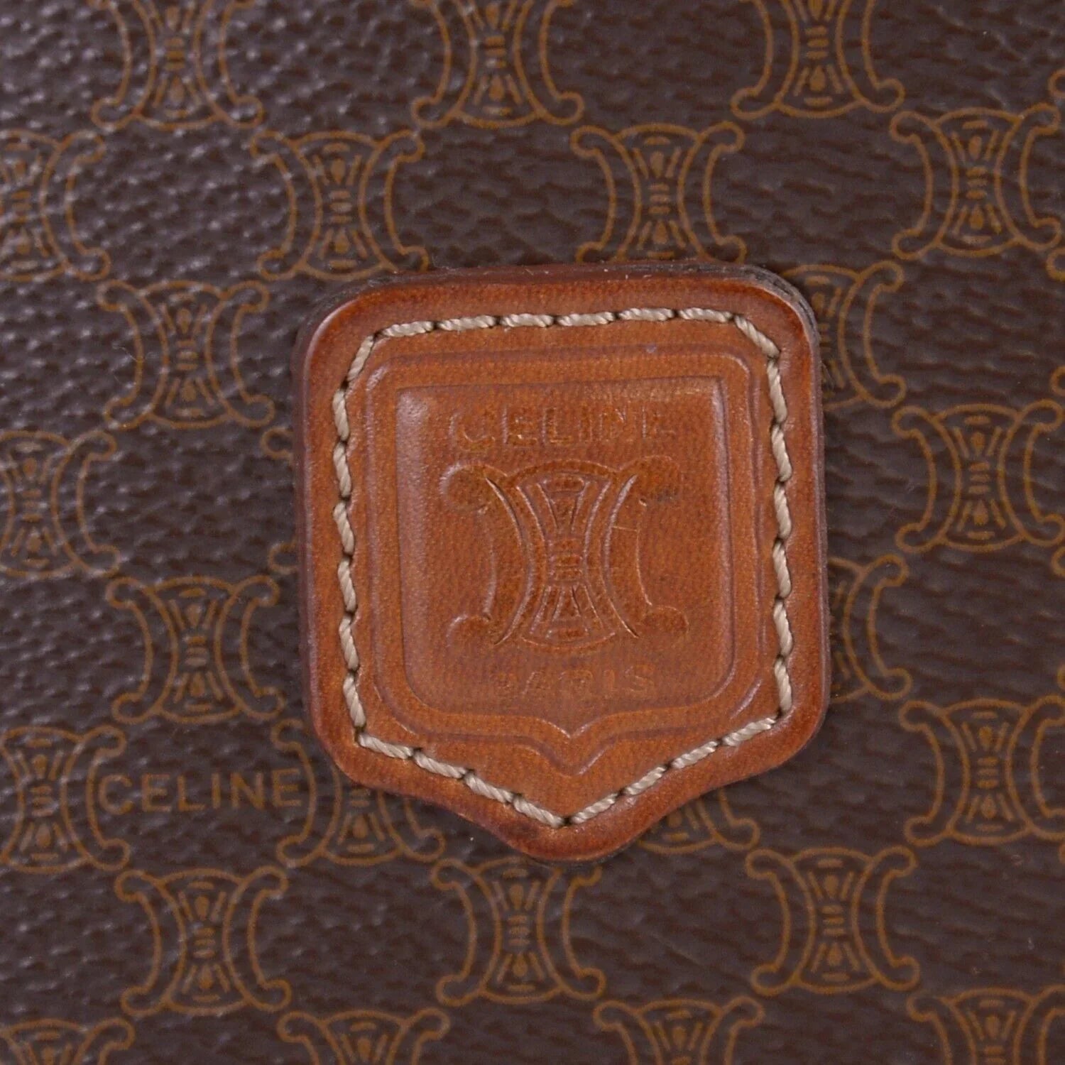 Celine Macadam Monogram Tote Bag Brown