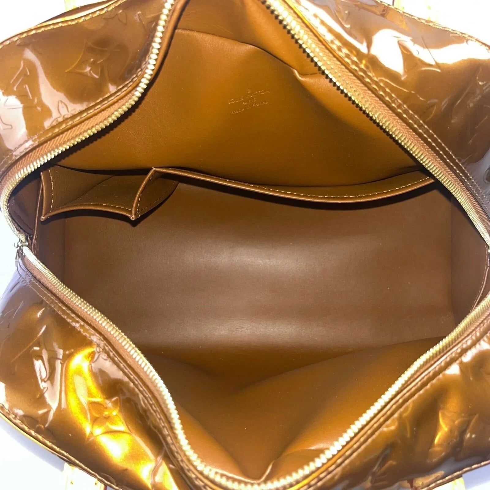 Louis Vuitton Monogram Vernis Tompkins Bag, Square, Bronze