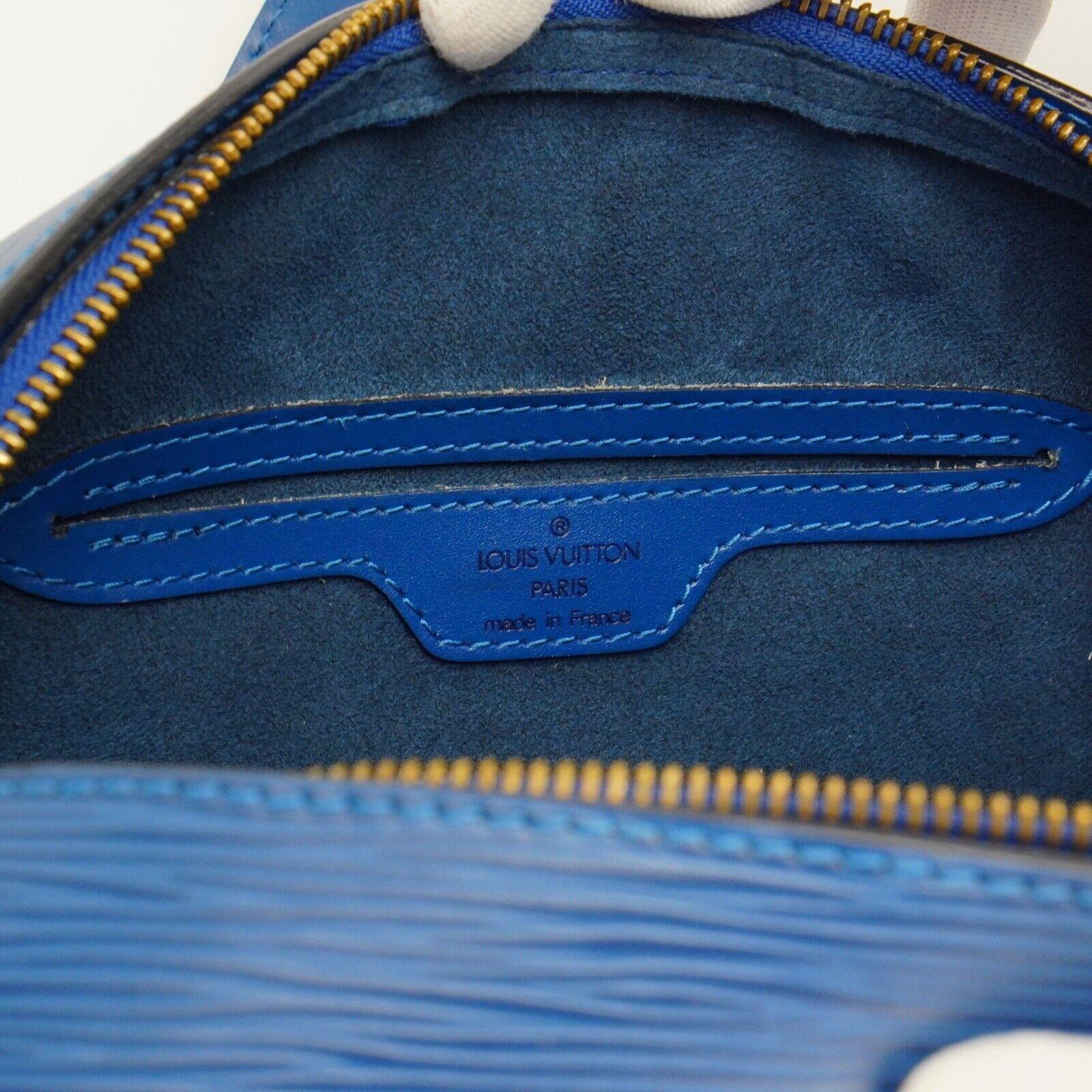 Louis Vuitton Epi Papillon Blue Bag With Pouch