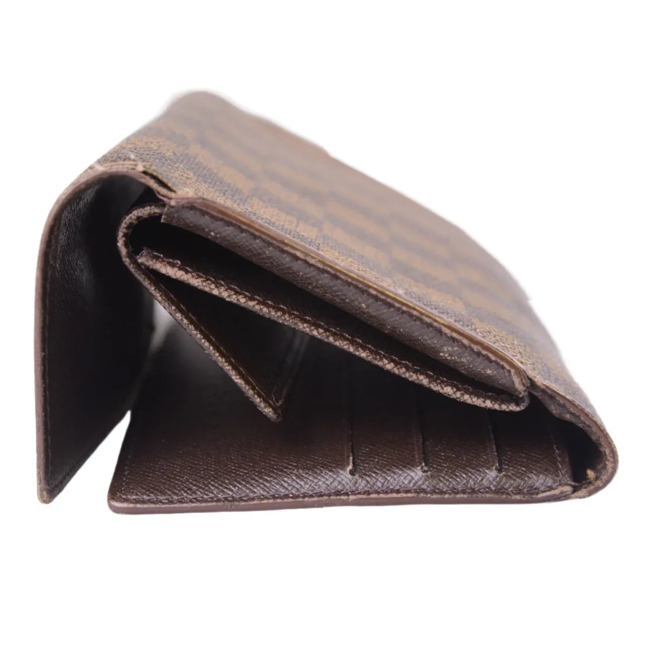 Louis Vuitton Damier Ebene Sarah Wallet Brown