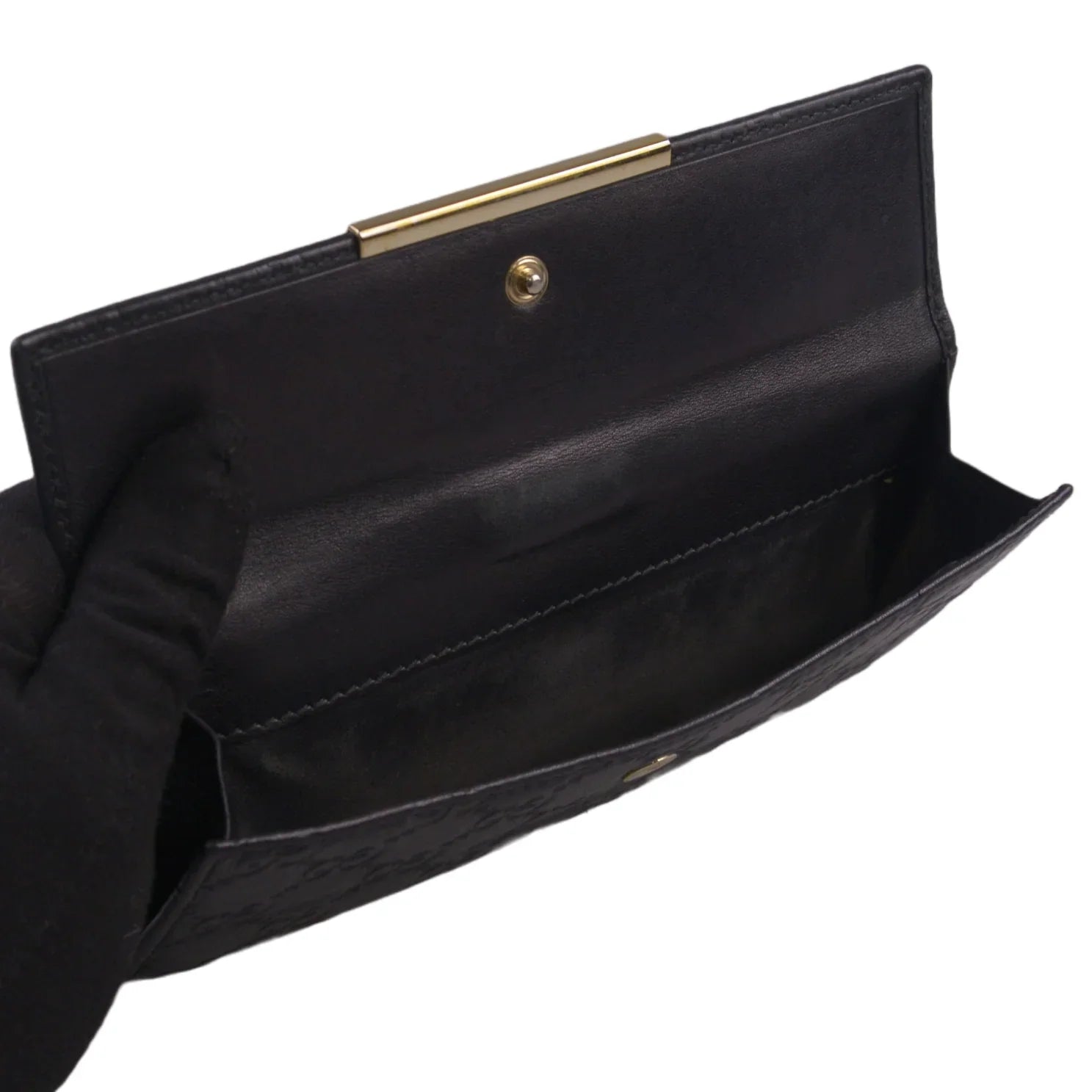 Gucci Black Continental Leather Wallet